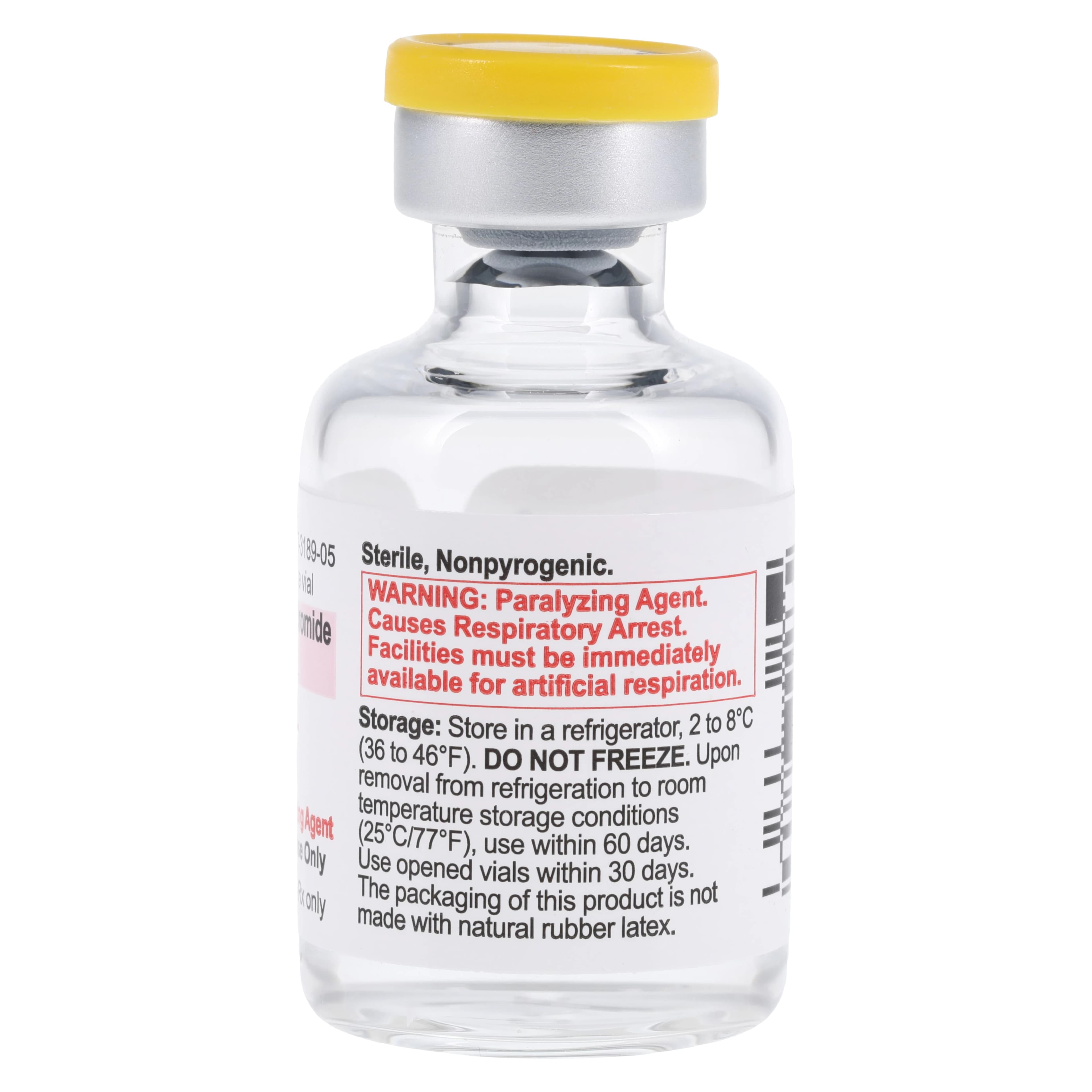 Rocuronium Bromide Injection 10 mg/mL, 5 mL Multiple-Dose Vial, 10/Package (Pfizer Injectables) thumbnail 3