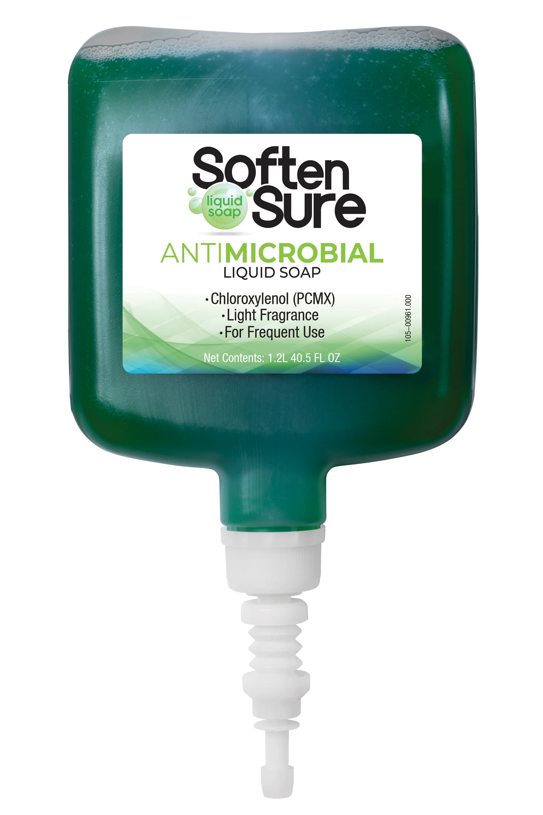 SoftenSure Antimicrobial Liquid Hand Soap, 1.2L Cartridge Refill, 0.75% PCMX, Light Fragrance - SoftenSure Liquid Soap Cartrdg - Image 1