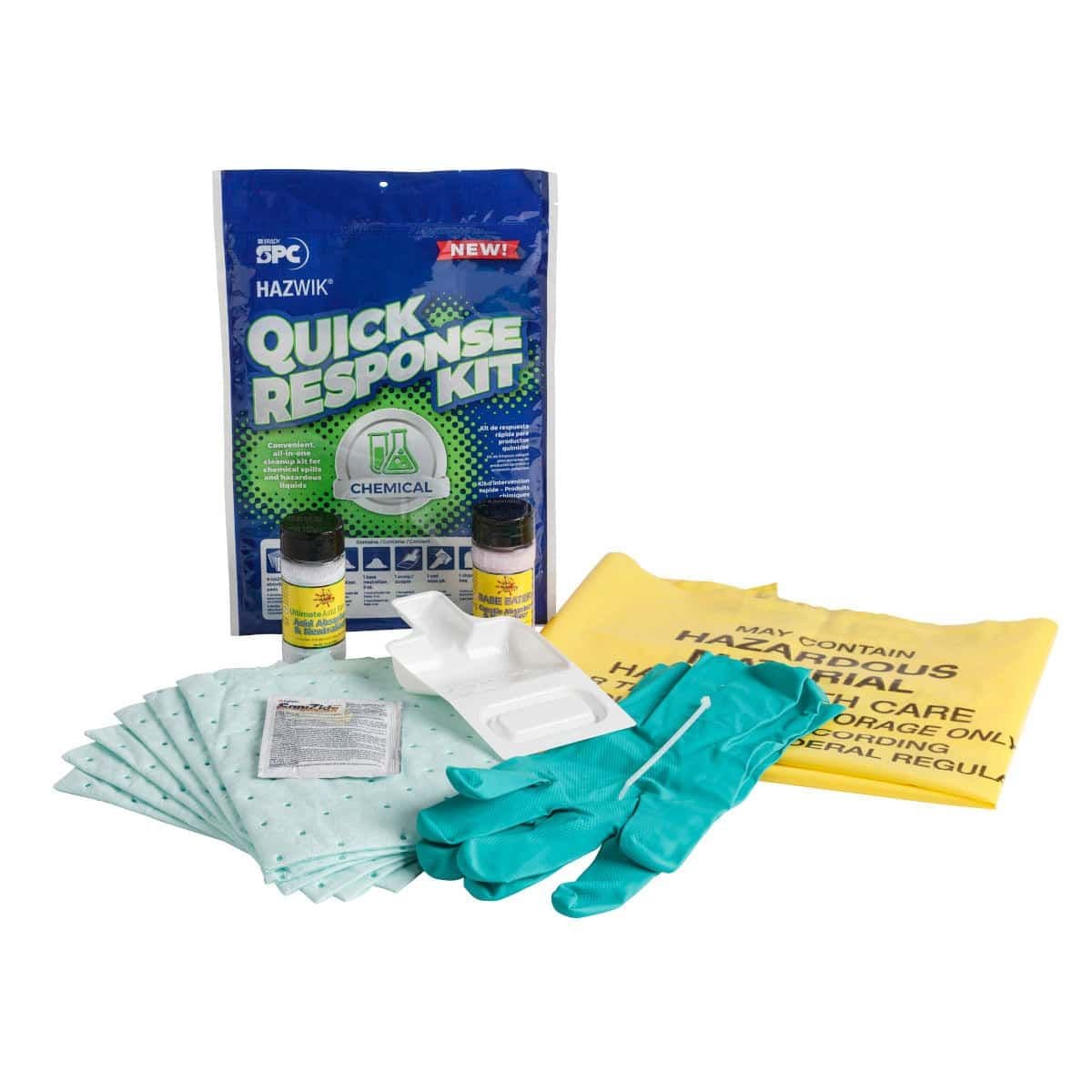 HAZWIK Quick Response Chemical Spill Kit, 0.33 gal Bag, 5 Packs/Case - HAZWIK Quick Response Kit - Image 1