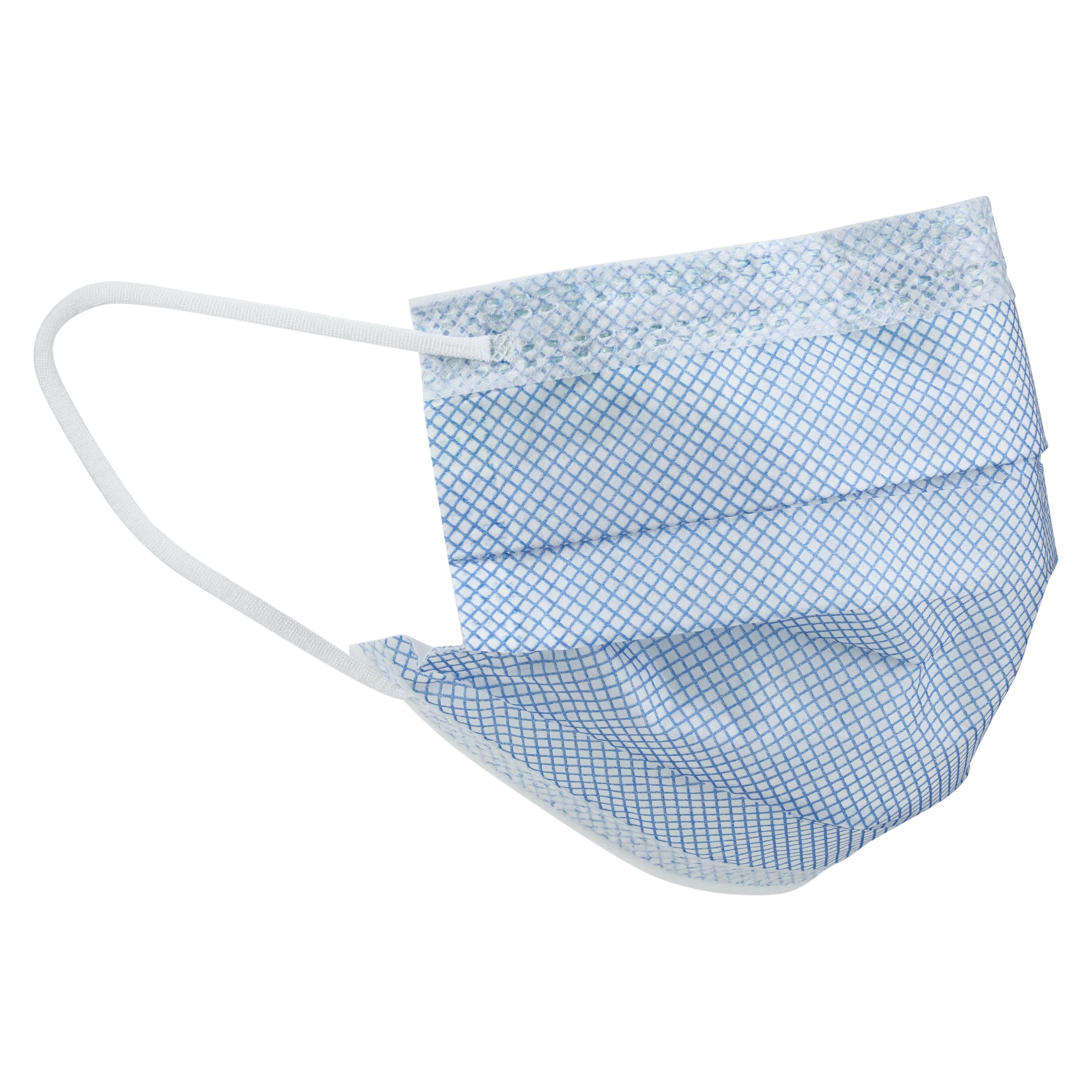 Aspen Surgical FluidGard Procedure Earloops Mask, Anti-Fog, ASTM Level 3, Blue Diamond, Latex-Free, 50/Box thumbnail 2