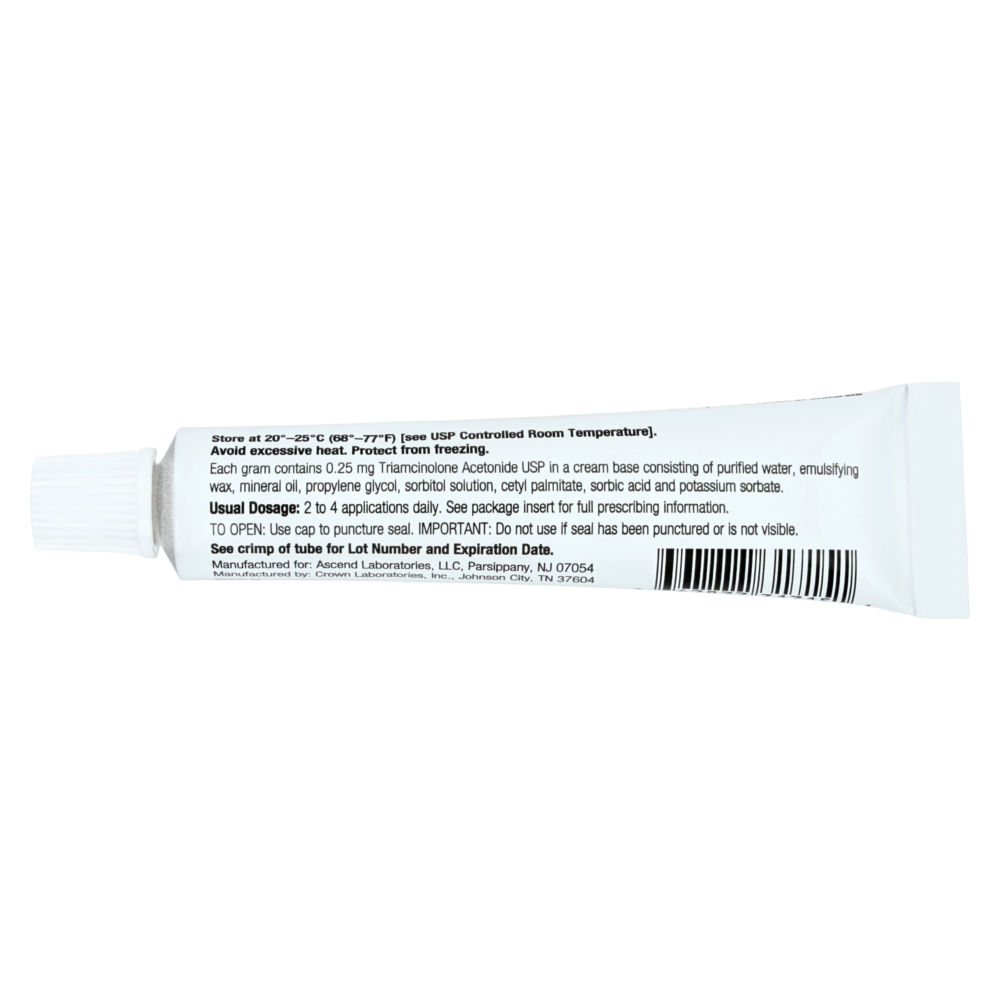 Triamcinolone Acetonide Cream 0.025%, 15g Tube, Ascend Laboratories thumbnail 3