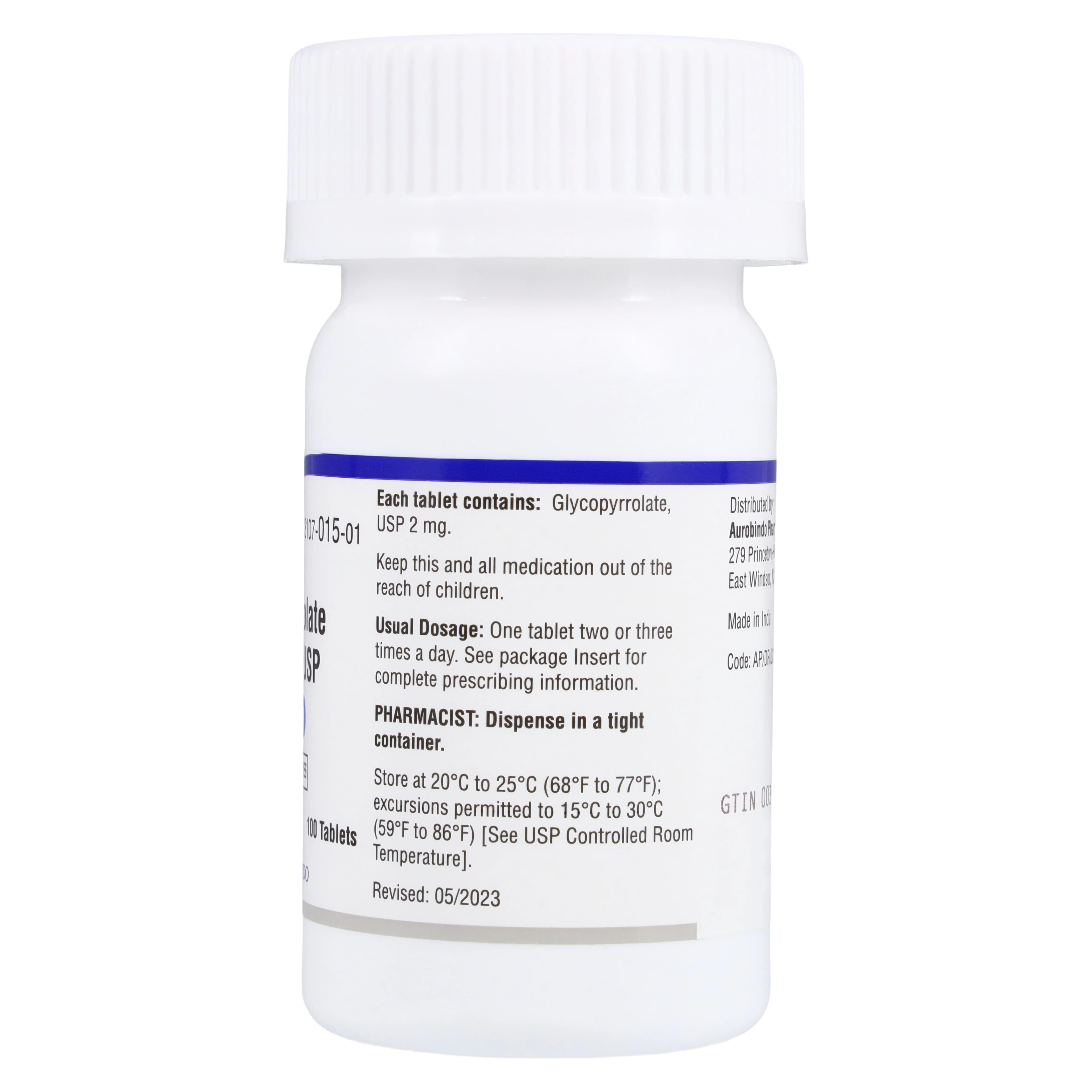 Glycopyrrolate Tablets 2mg, 100 Count Bottle (Lannett) thumbnail 2
