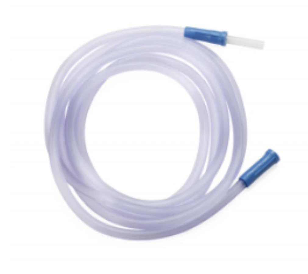 Medline Sterile Universal Suction Tubing, 1/4" x 10', Straight Ribbed Connectors, Case of 50 - Sterile Universal Suction Tubing with Straight Ribbed Connectors 1/4" x 10' Case of 50 - Image 1