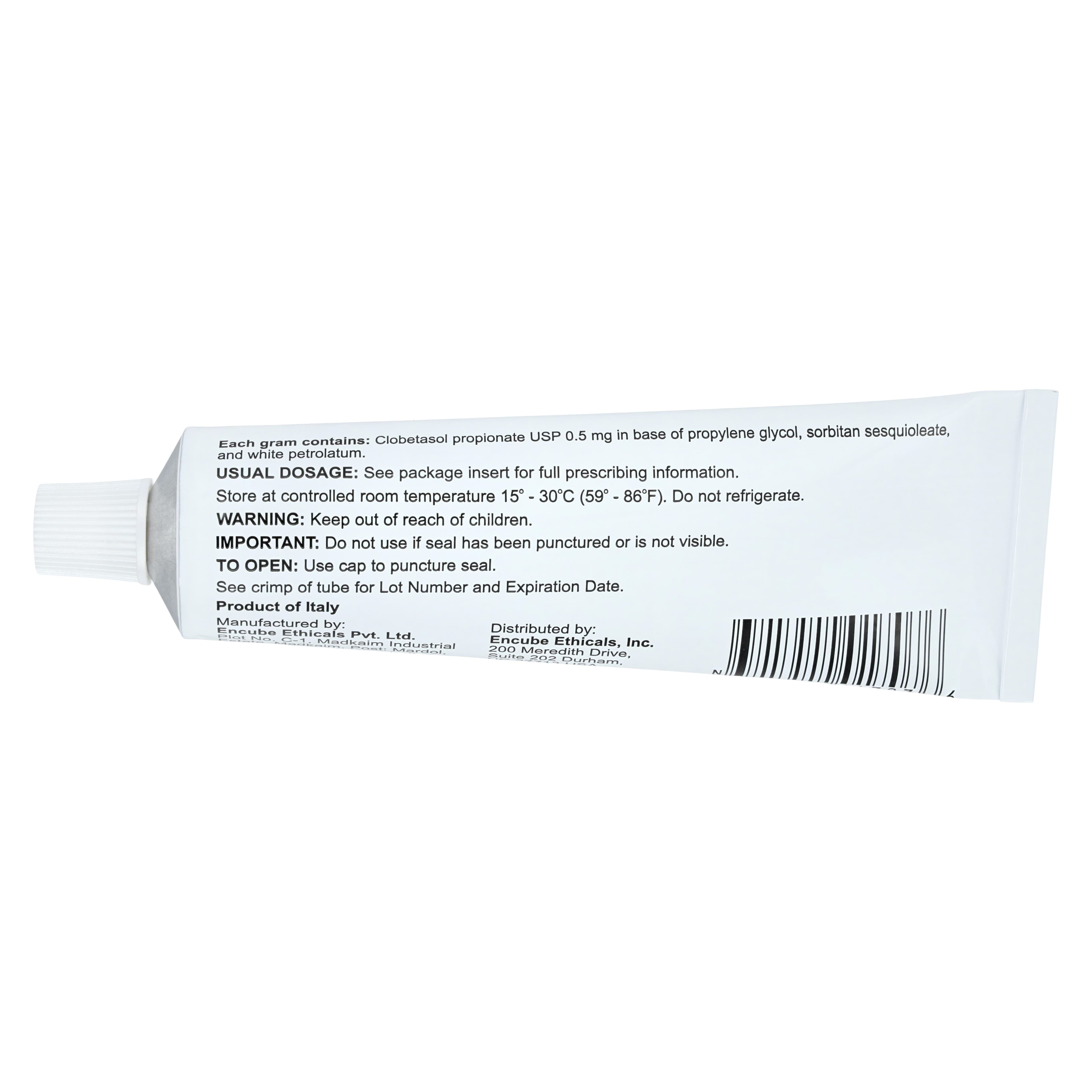 Clobetasol Propionate Ointment 0.05%, 60g Tube (Encube Ethicals Inc) thumbnail 3
