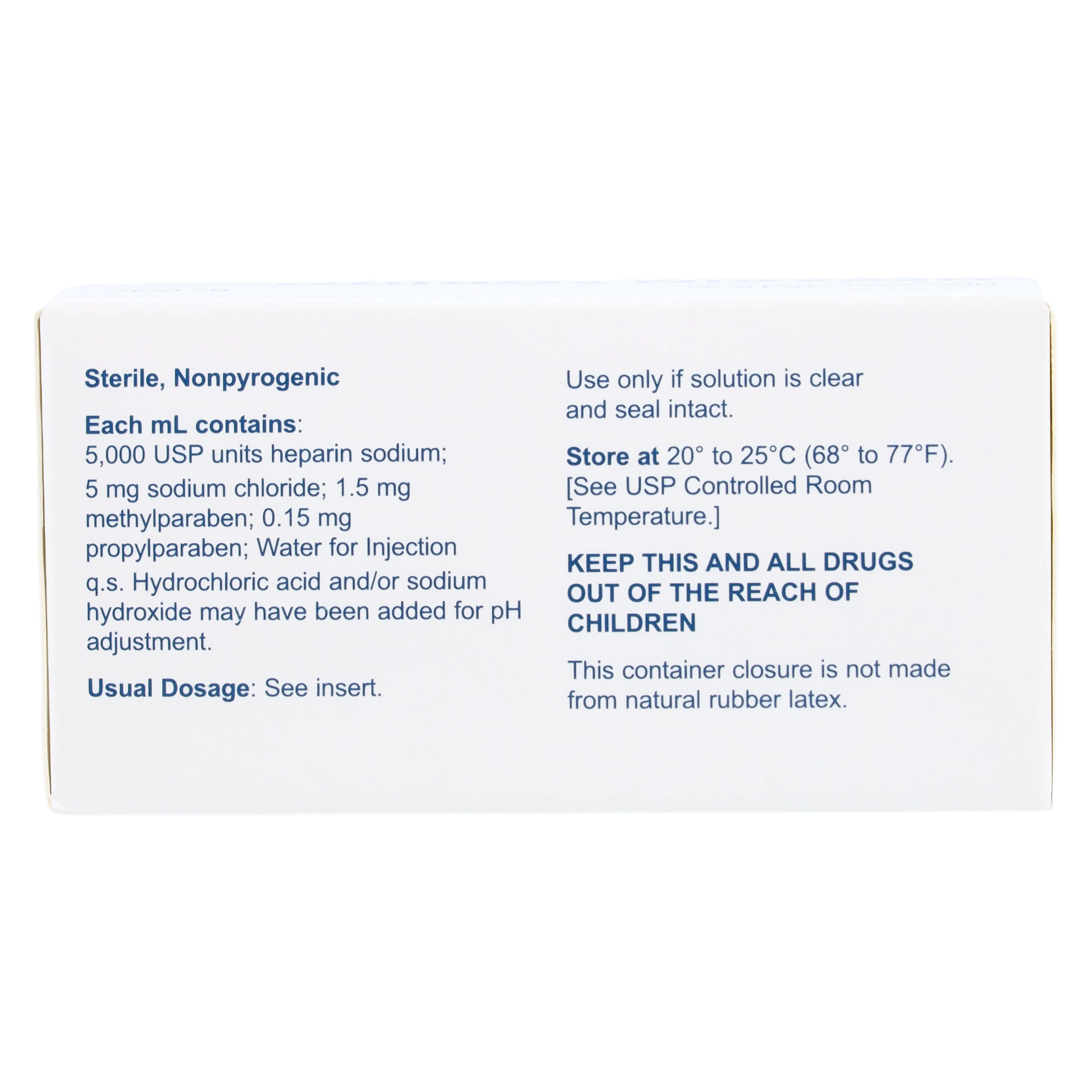 Heparin Sodium Injection, 5000 USP Units/mL, Multiple-Dose Vial, 1 mL, 25/Package, Sandoz thumbnail 4