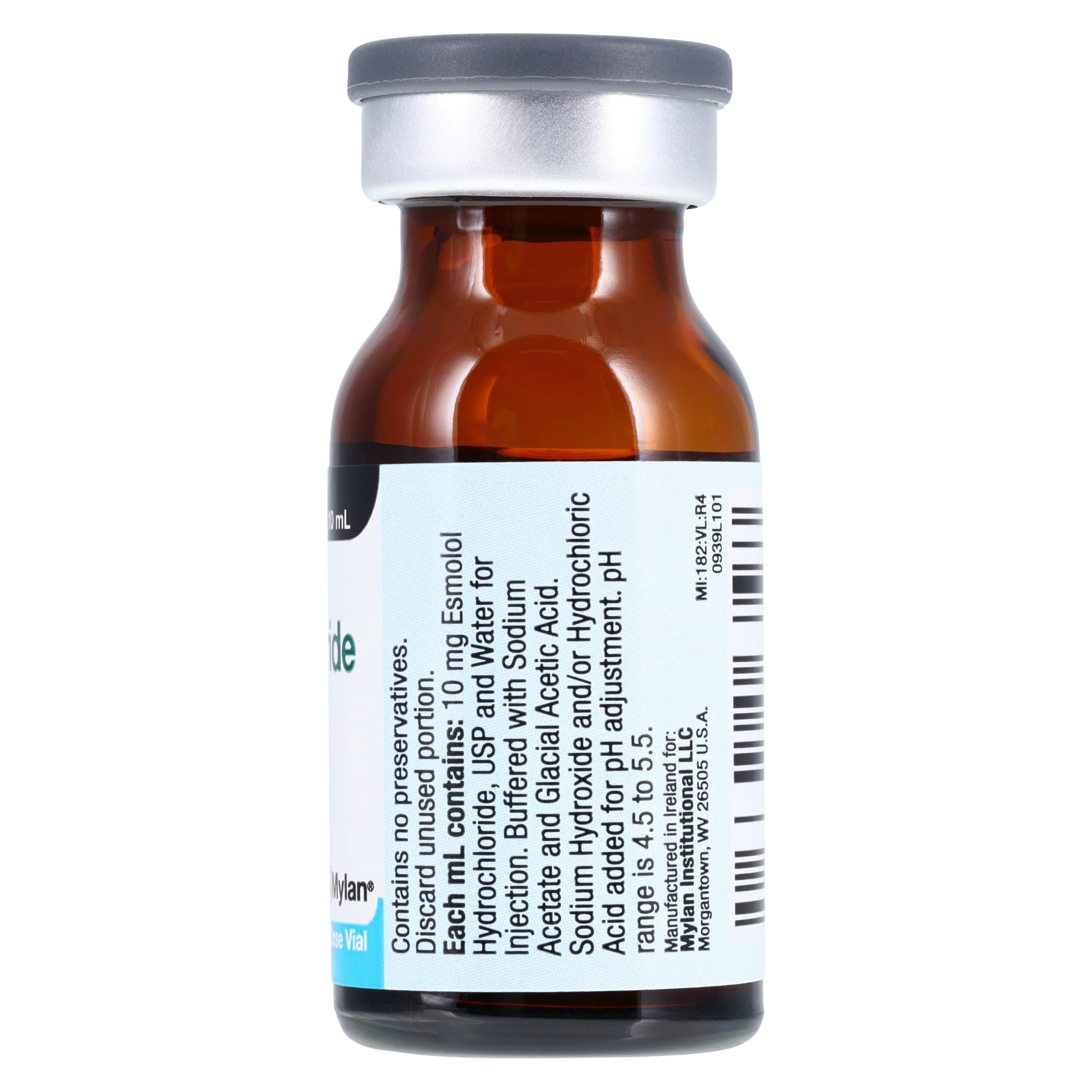 Esmolol HCl Injection, 10mg/mL, Single Dose Vial (SDV), 10mL, 10/Package thumbnail 3