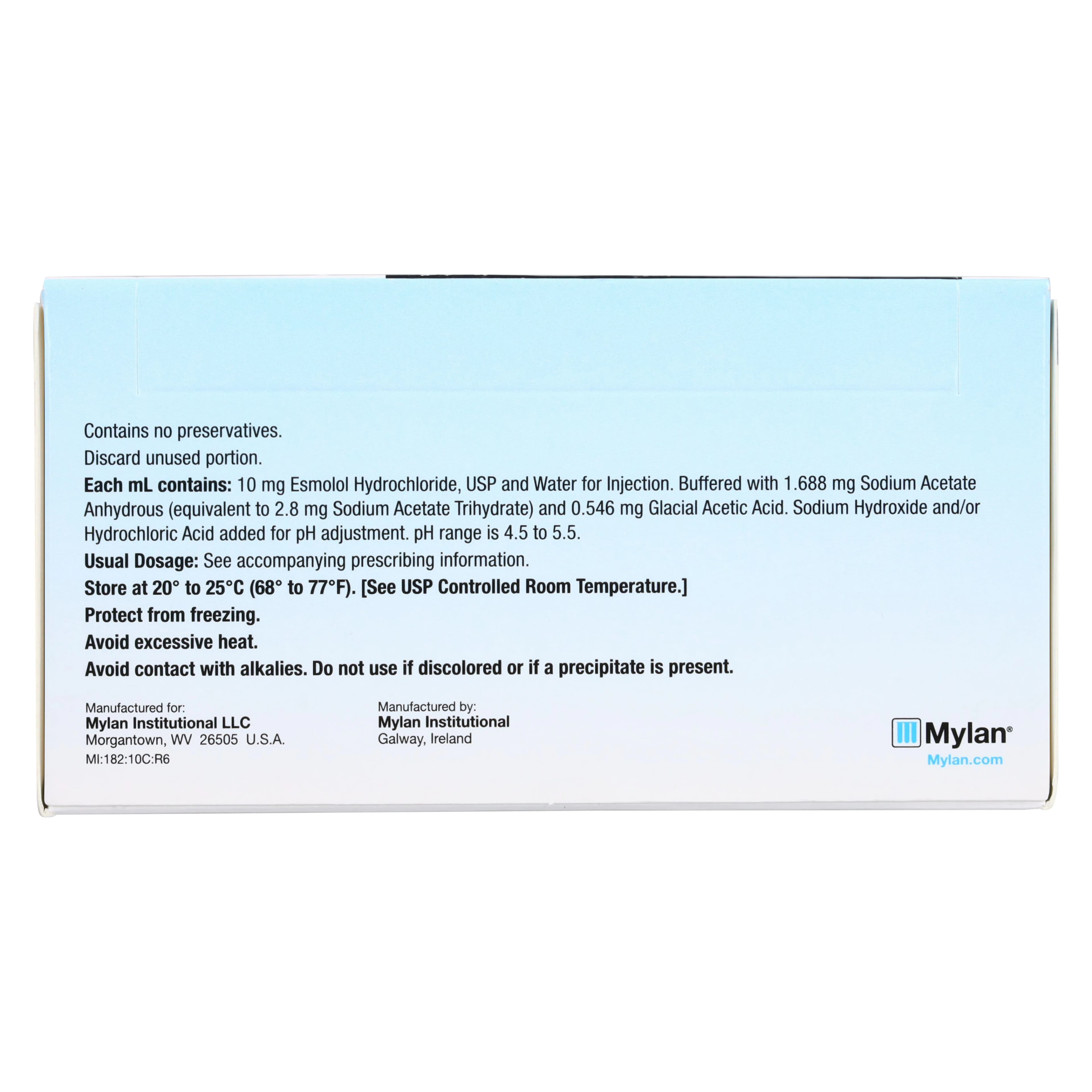 Esmolol HCl Injection, 10mg/mL, Single Dose Vial (SDV), 10mL, 10/Package thumbnail 4