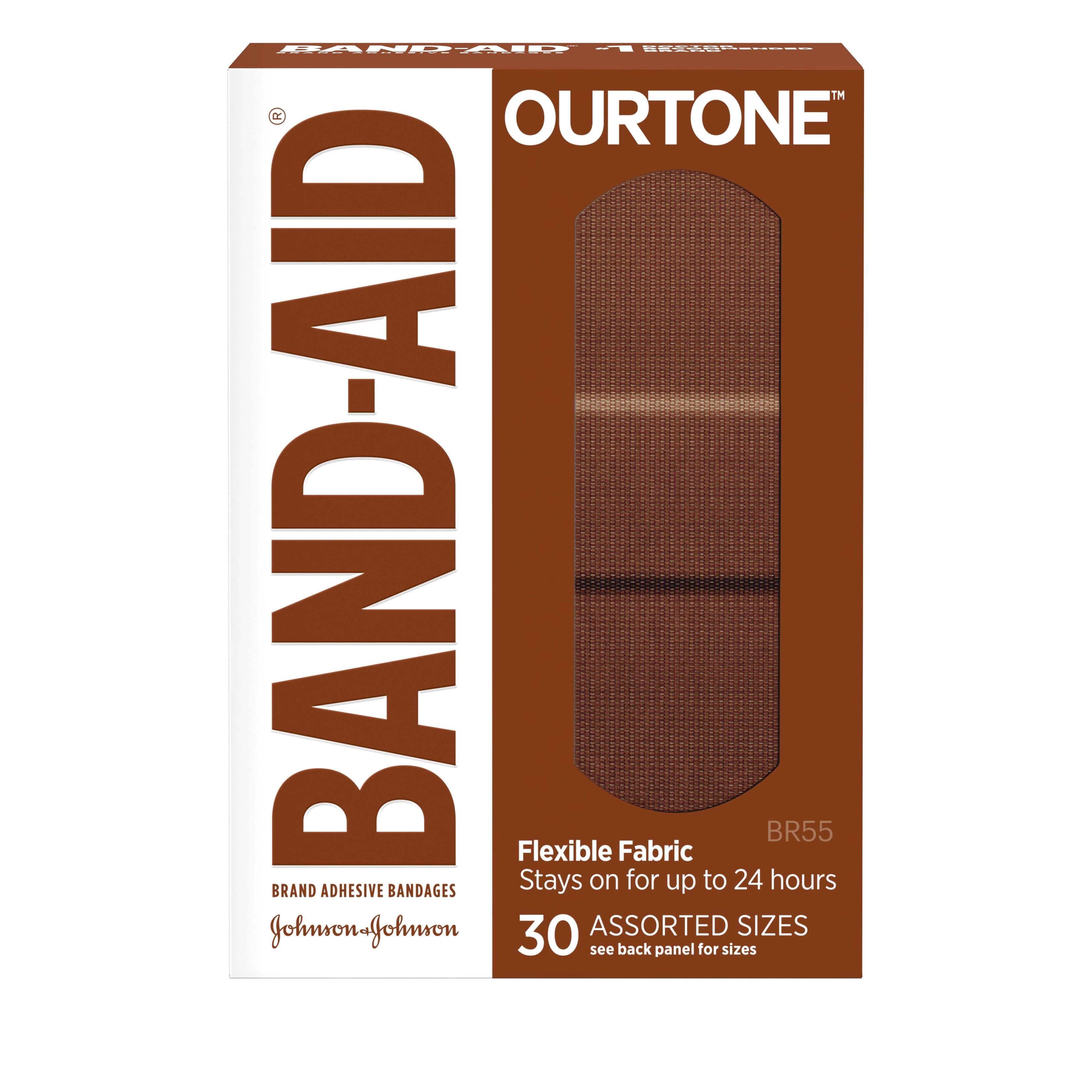 Band-Aid OurTone Fabric Adhesive Bandages, Assorted Skin Tones, Sterile, 30/Box, BR55 - Band-Aid OurTone Fabric BR55 - Image 1