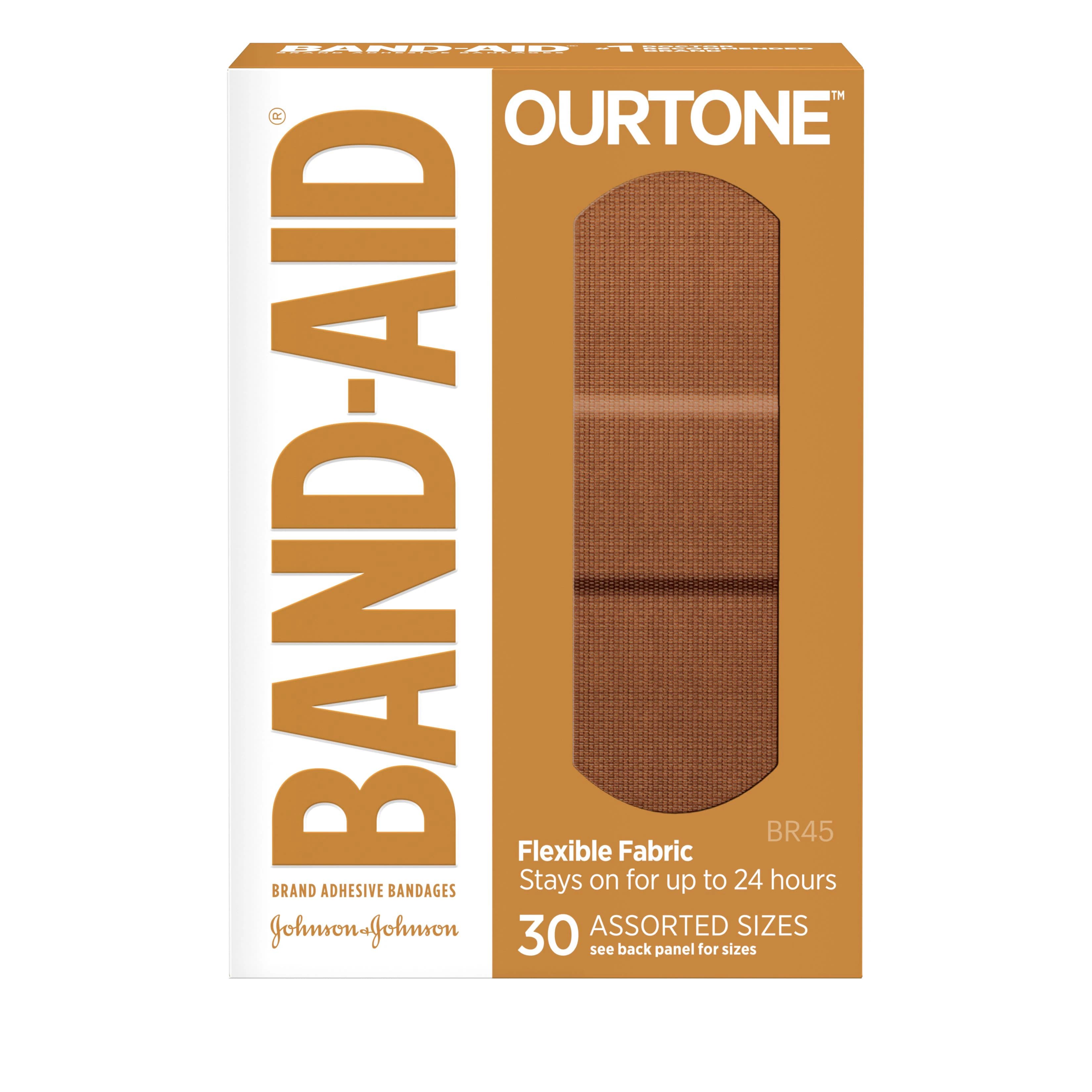 Band-Aid OurTone Fabric Adhesive Bandages, Assorted Skin Tones, Sterile, 30/Box, BR45 - Band-Aid OurTone Fabric BR45 - Image 1