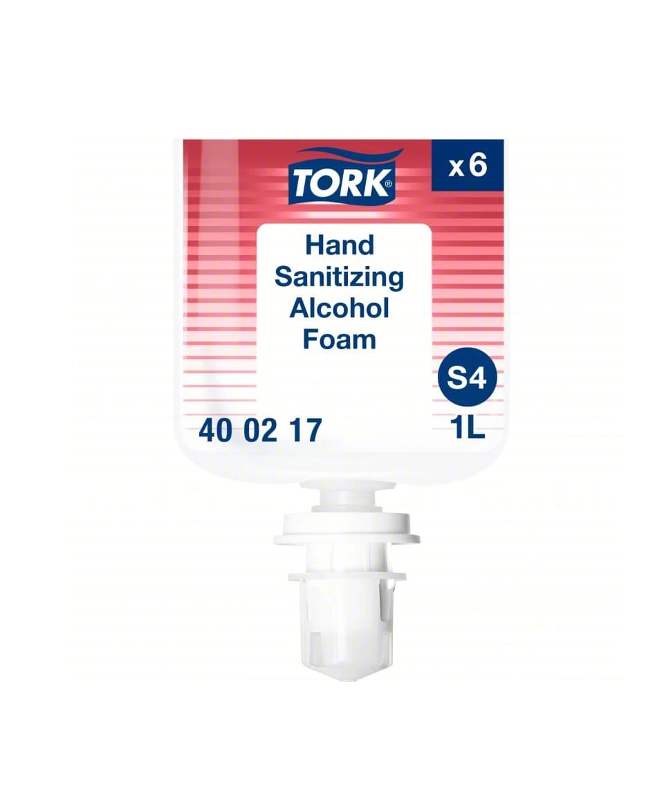 Tork Foam Hand Sanitizer, Alcohol-Based, 1000 mL Cartridge Refill, Alcohol Fragrance, 6/Package - Hand Sanitizer Tork Foam - Image 1