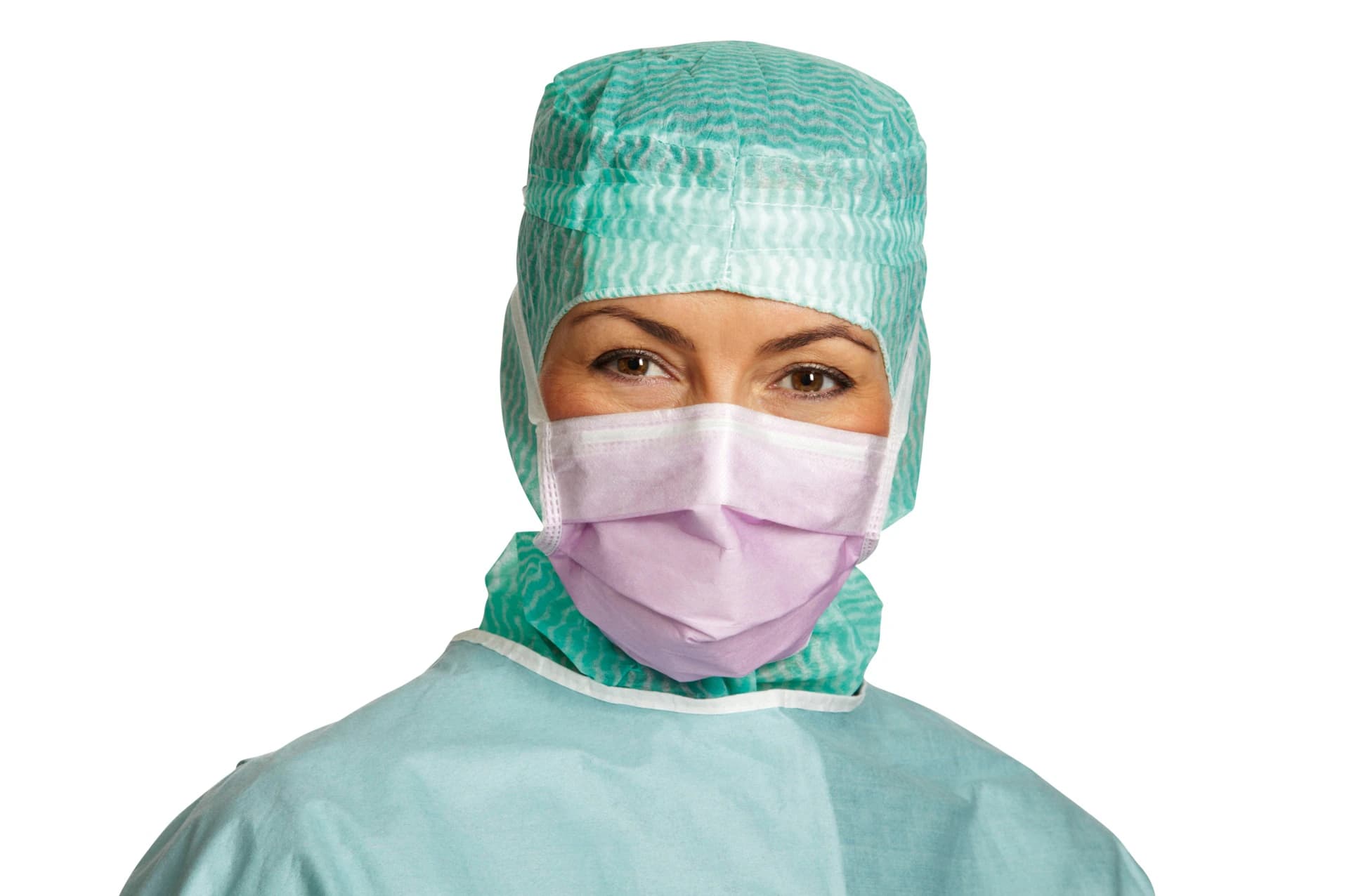 Molnlycke Barrier Surgical Mask, Anti-Fog, Splash Protection, Tie-Bands, Sure-Fit Nose Clip, Lavender, ASTM Level 3, 10/Case - Mask Surgical Anti-Fog Splash - Image 1