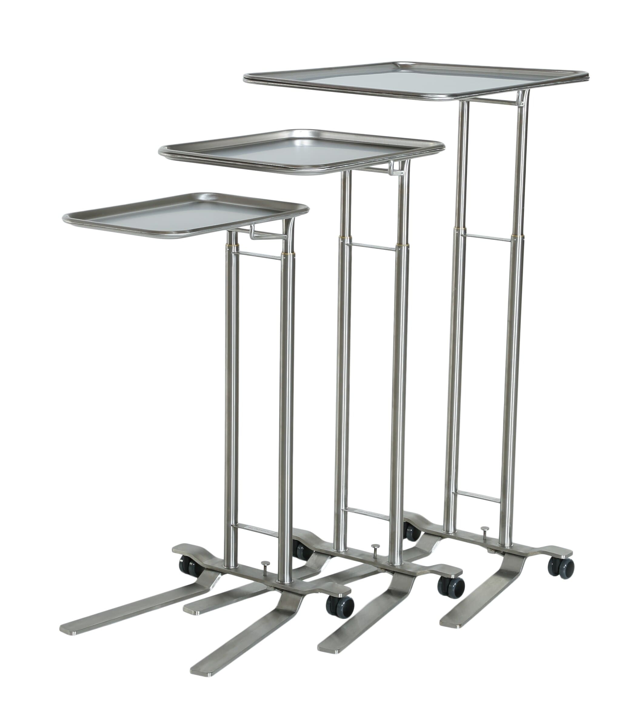 Acral Med Mayo Stand with 20" x 25" Tray, 75 lbs Ball Bearing Casters thumbnail 3