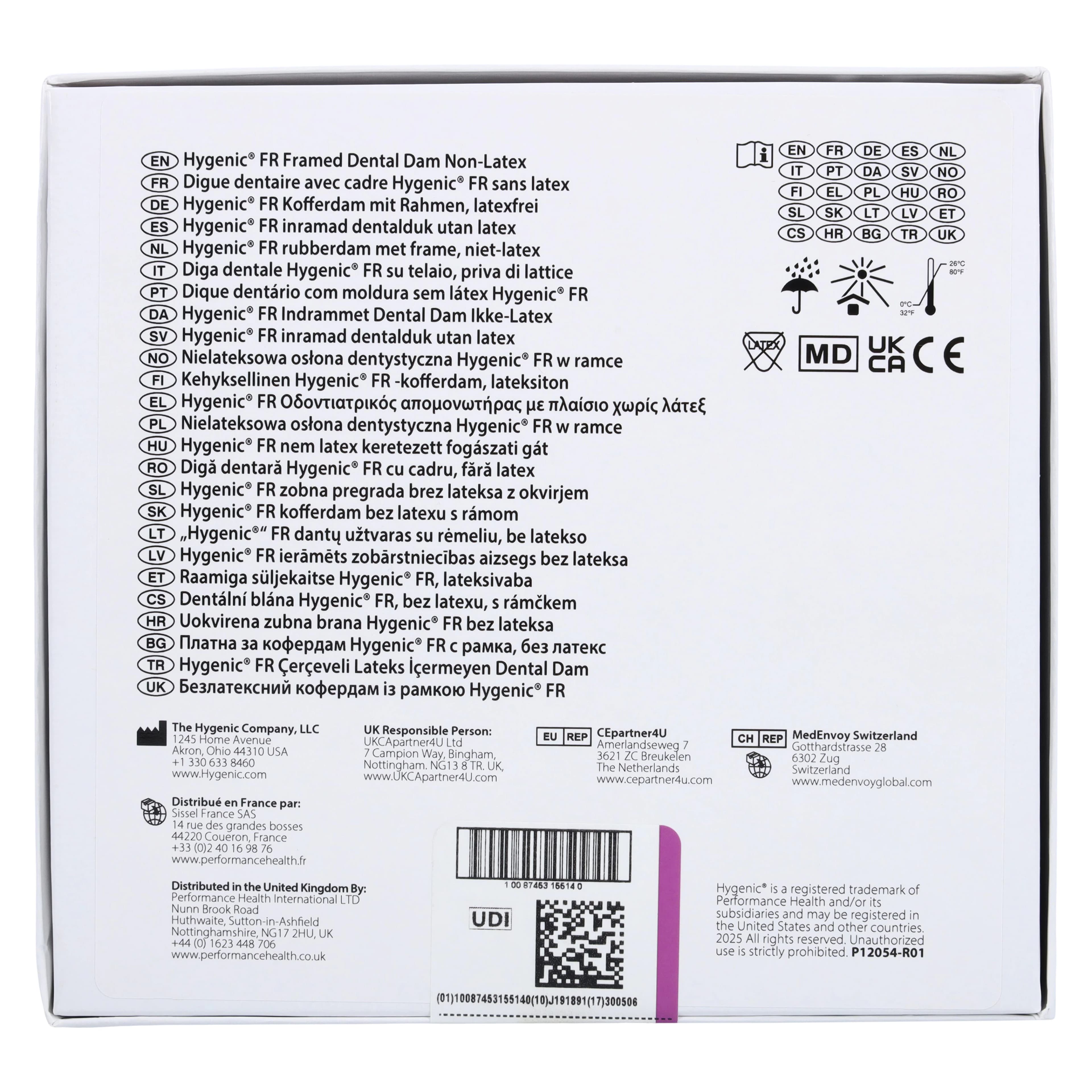 Hygenic Non-Latex FR Framed Dental Dam, Purple, 5" x 6", 20/Box thumbnail 3
