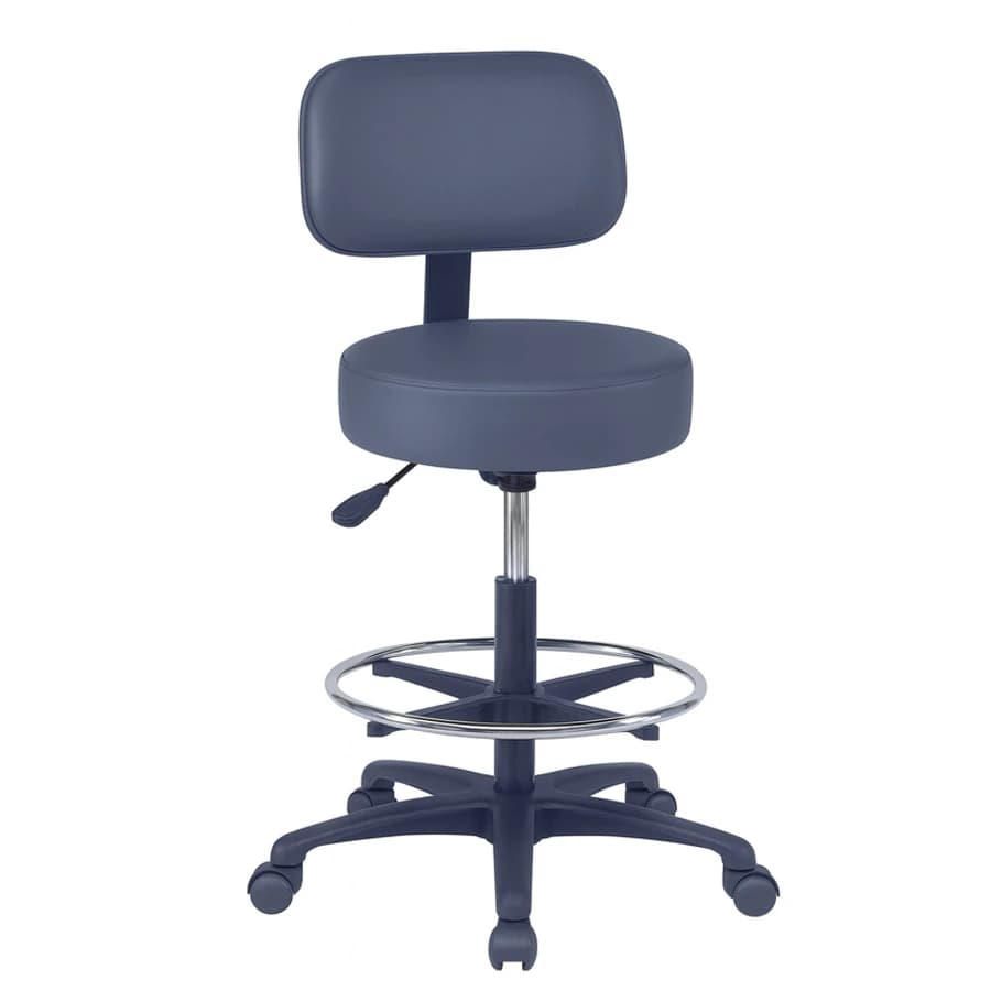 Brewer Exam Stool, Round Seat, Adjustable Backrest, 250 lb Capacity, Lake Louise - Stool Rnd/Adj Bckrst/250lb Ca - Image 1