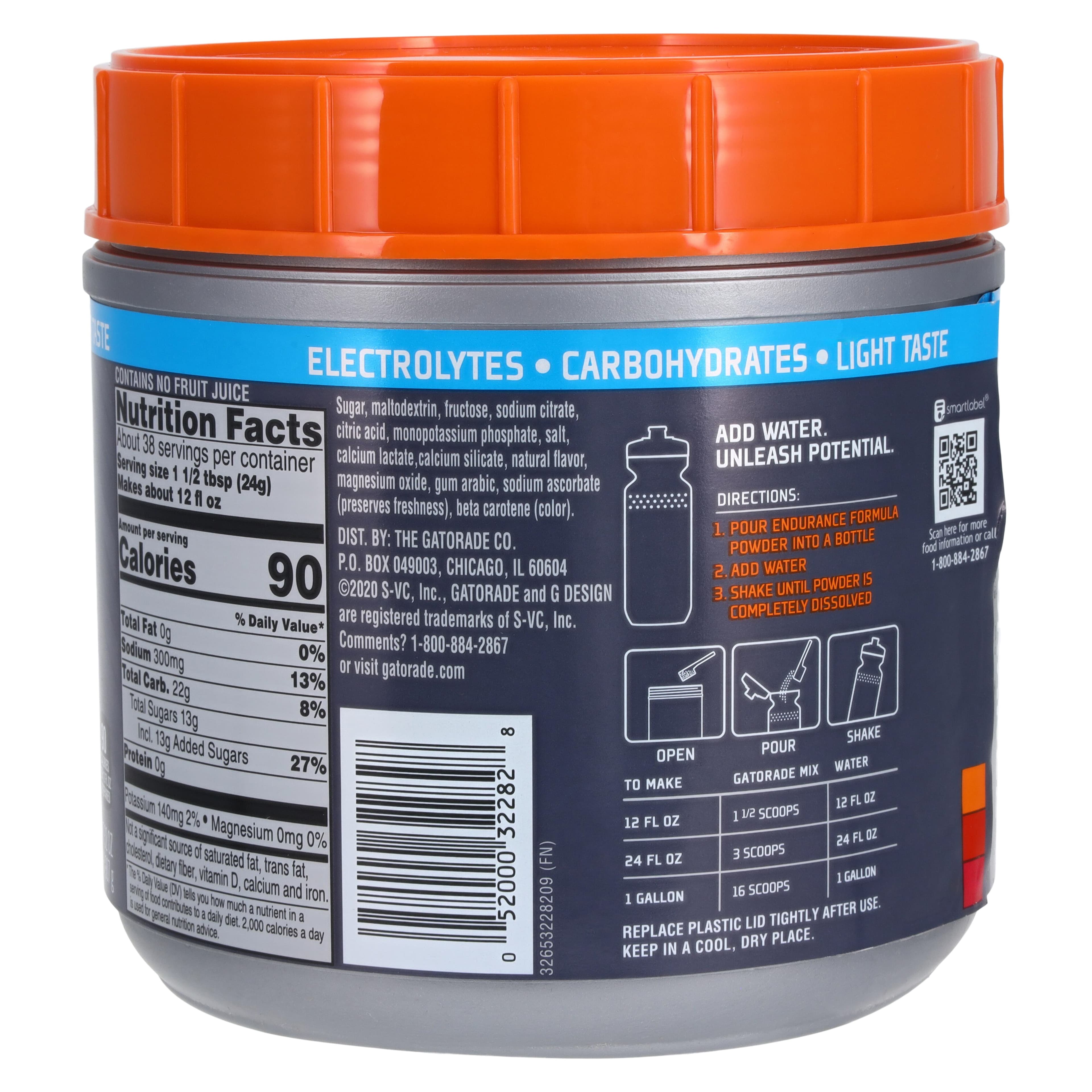 Gatorade Endurance Formula Powder, Lemon Lime, 32 oz Canister, 6/Case thumbnail 3