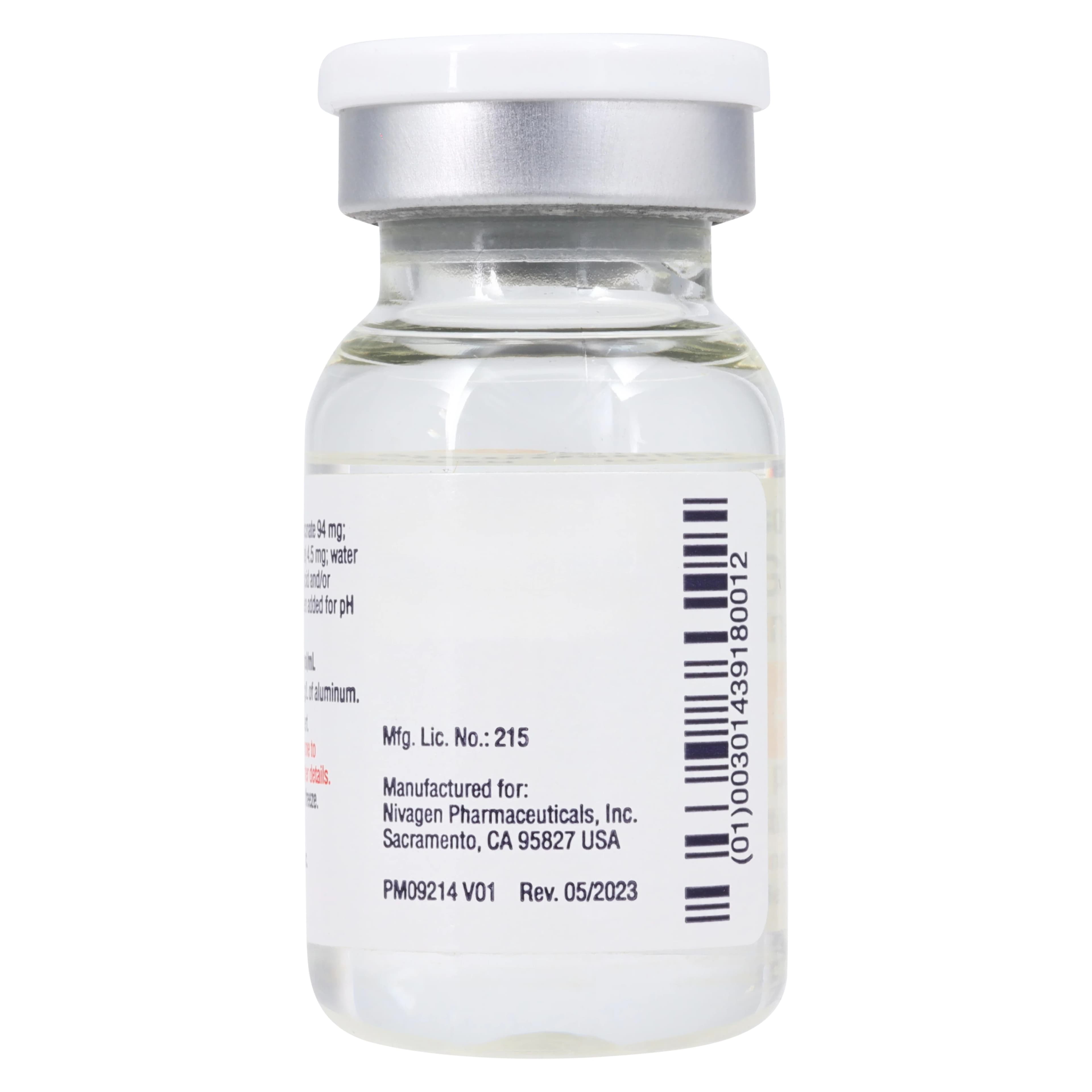 Calcium Gluconate Injection, 100mg/mL, SDV, 10mL, 25/Package, Hikma Pharmaceuticals thumbnail 4