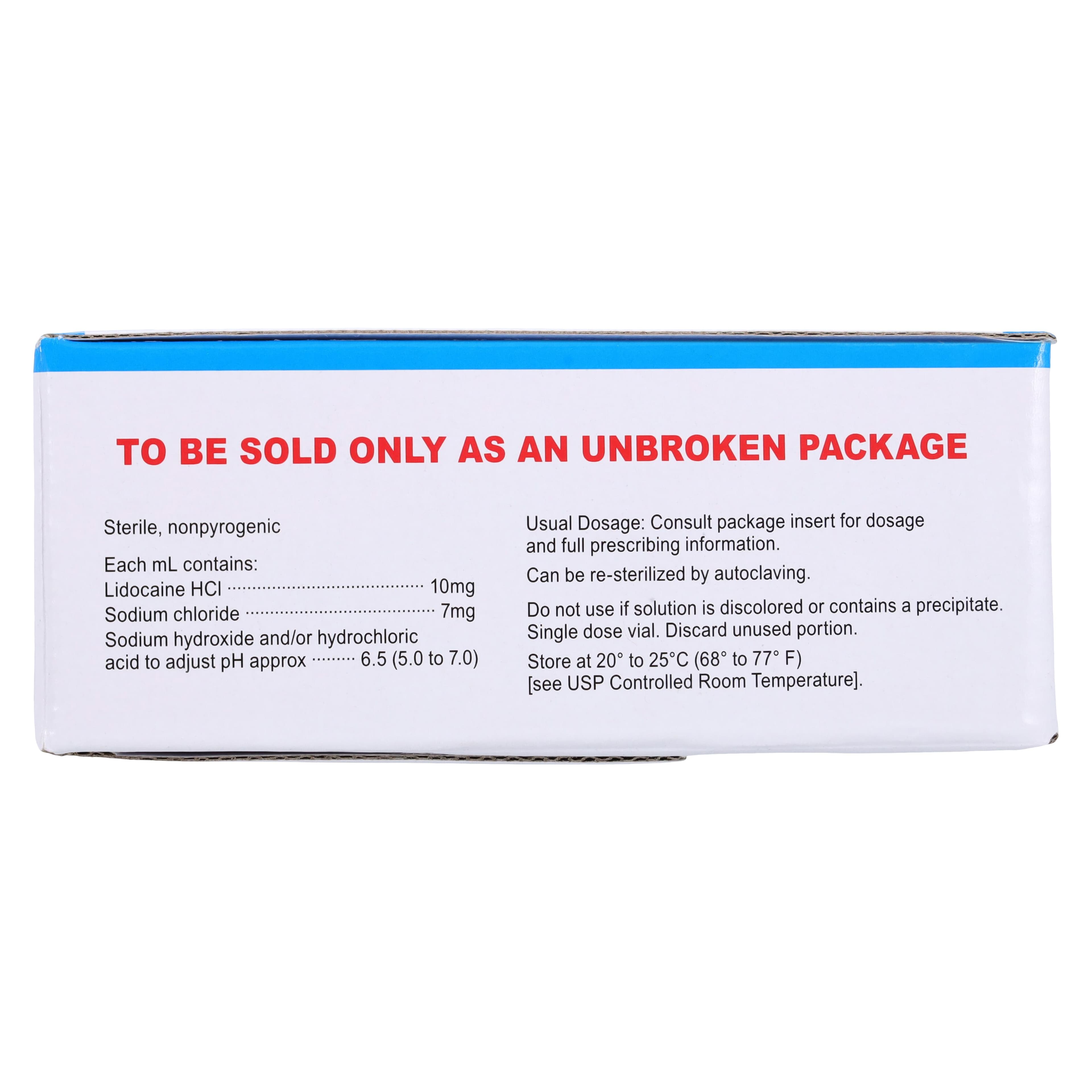 Lidocaine HCl Injection 1% SDV 5mL (25/Package) thumbnail 4