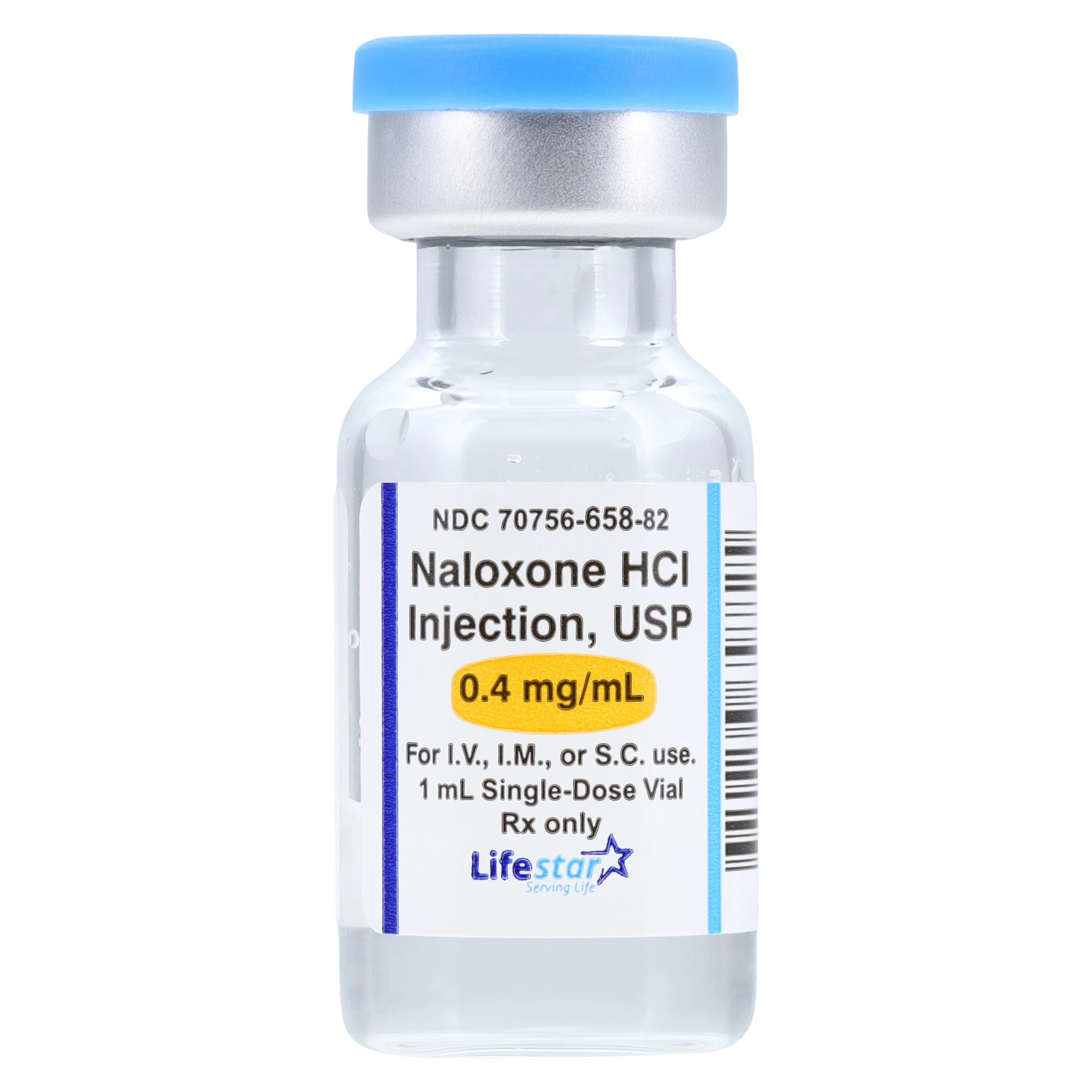Naloxone HCl Injection 0.4mg/mL, Single Dose Vial, 1mL, 10/Package thumbnail 2