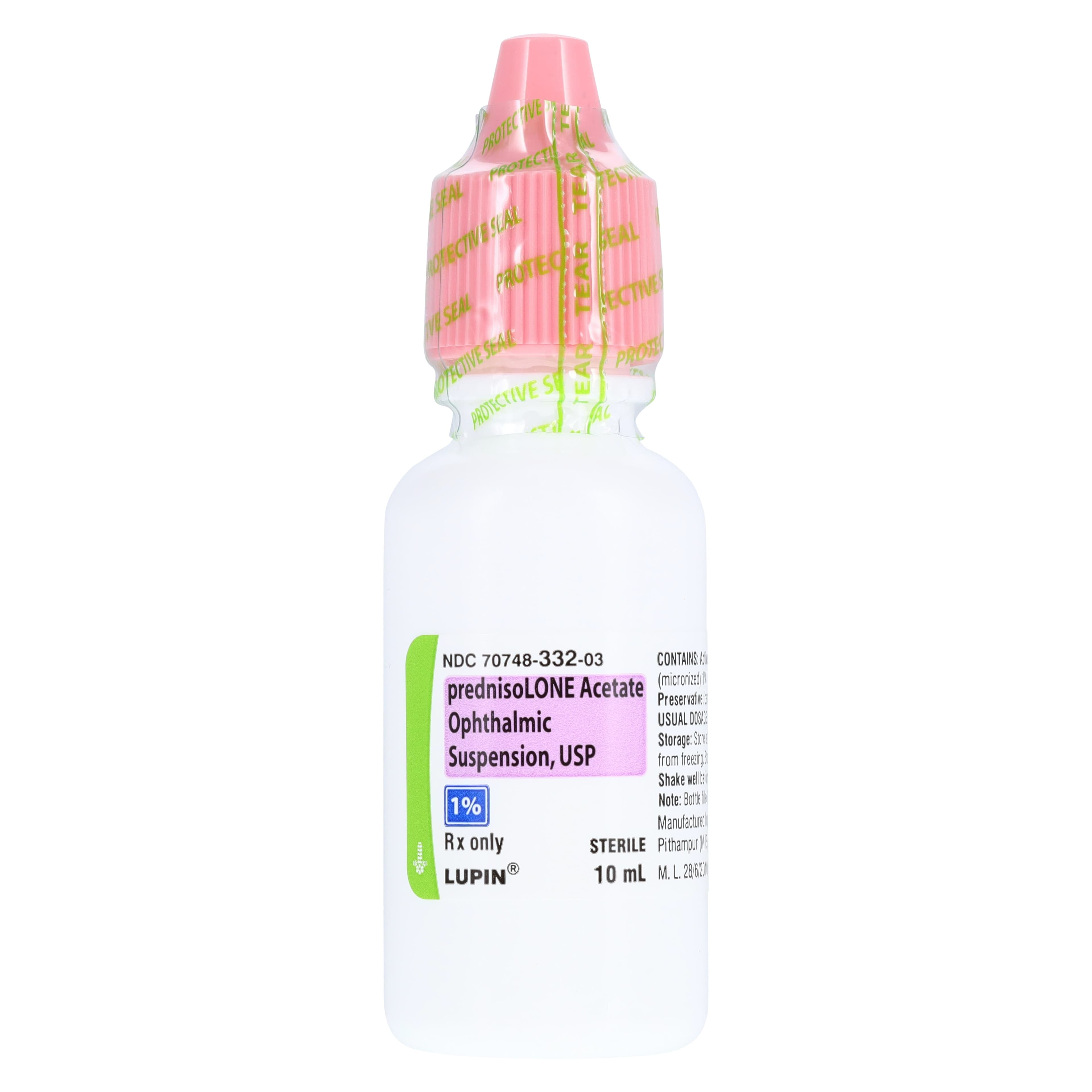 Prednisolone Acetate Ophthalmic Suspension 1%, 10mL Bottle, Lupin Pharmaceuticals thumbnail 2