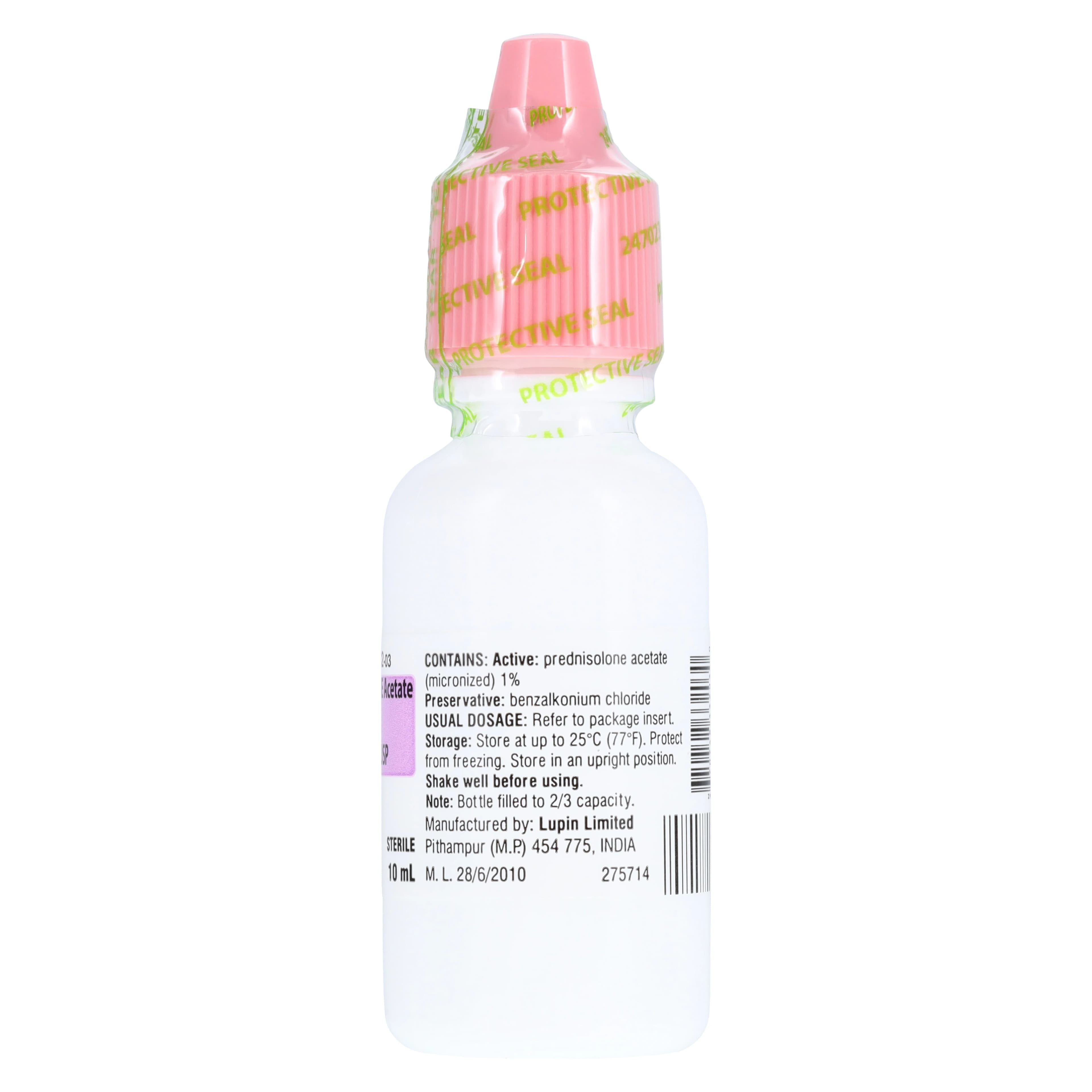 Prednisolone Acetate Ophthalmic Suspension 1%, 10mL Bottle, Lupin Pharmaceuticals thumbnail 3