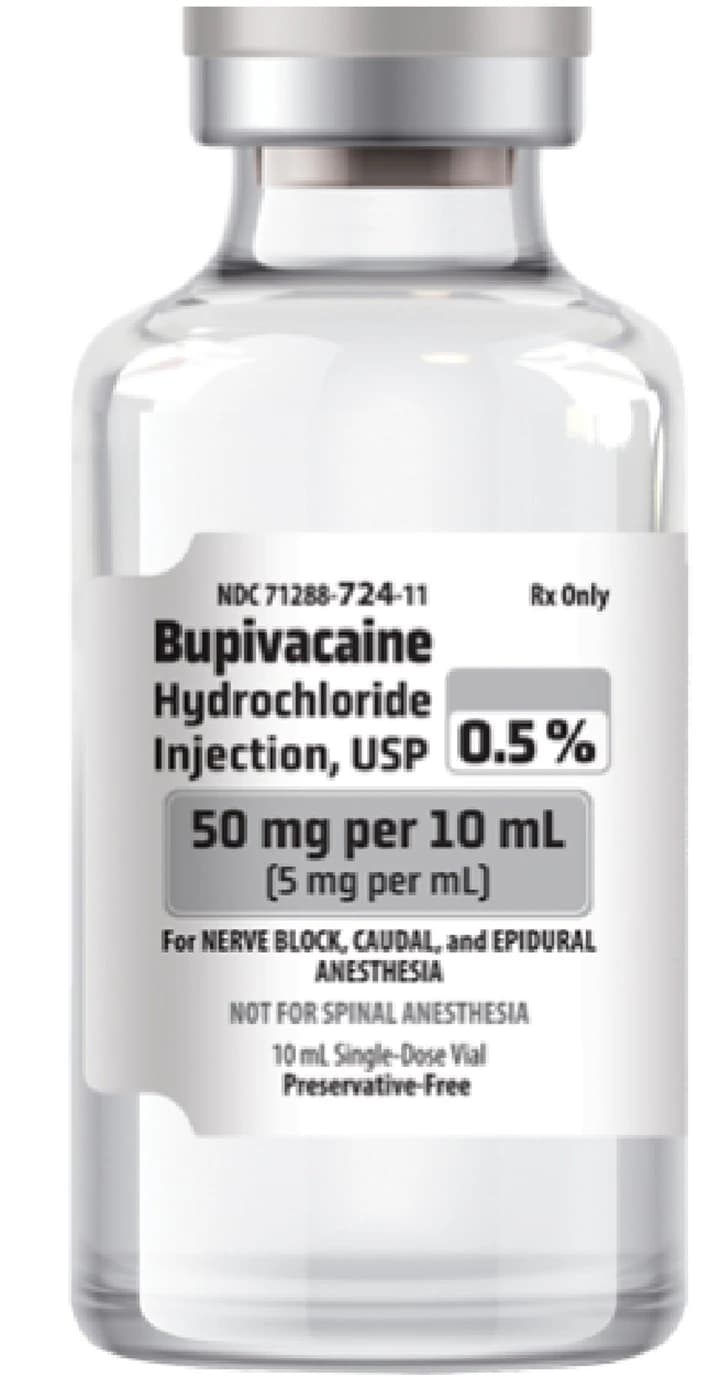 Bupivacaine HCl Injection 0.5% SDV 10mL, Single Dose Vial - Bupivacaine HCl Inj SDV 10mL - Image 1