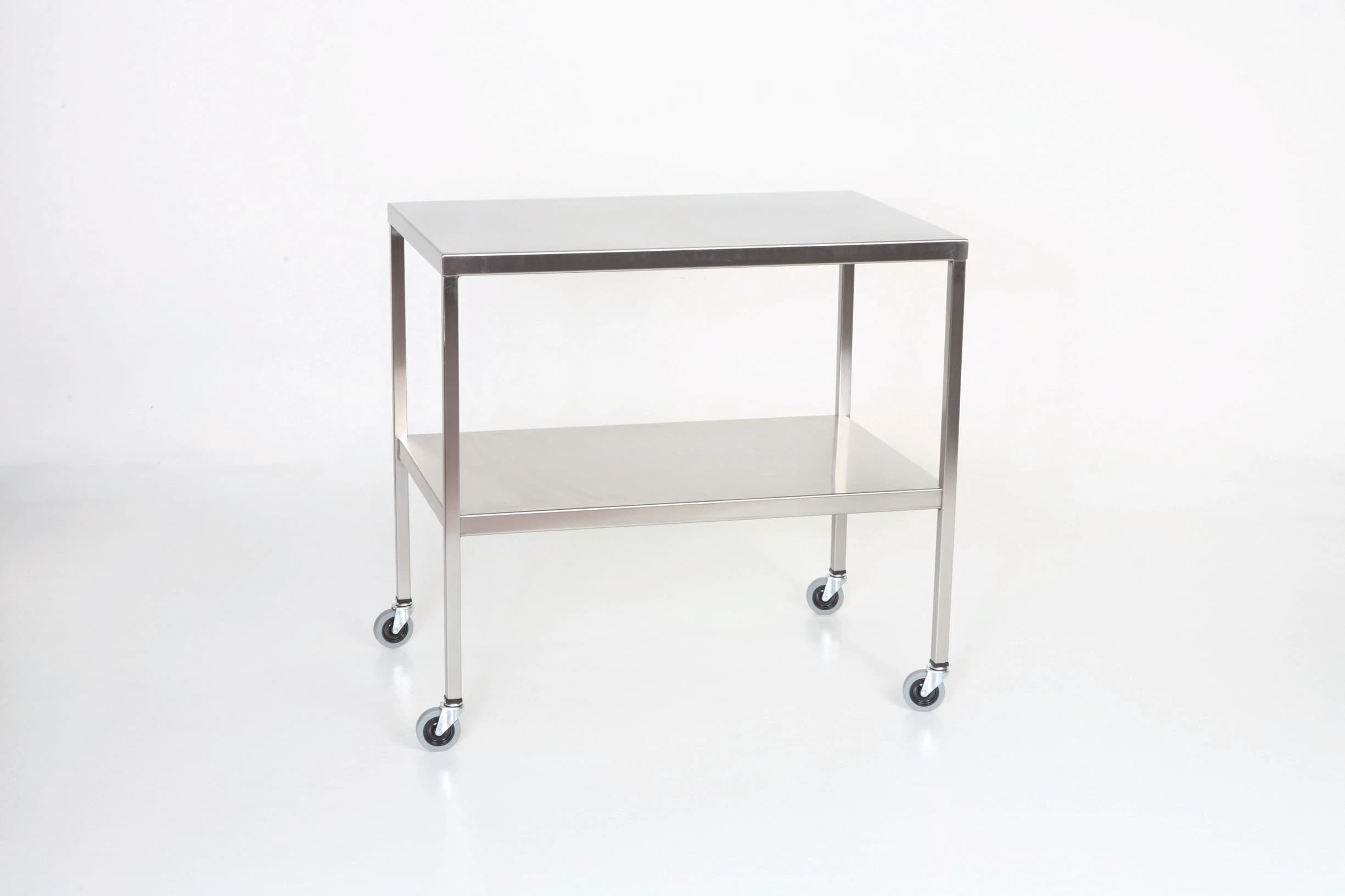 Acral Med Instrument Table with Stainless Steel Shelf, 400 lb Capacity - Table Instrument/SS Shelf - Image 1