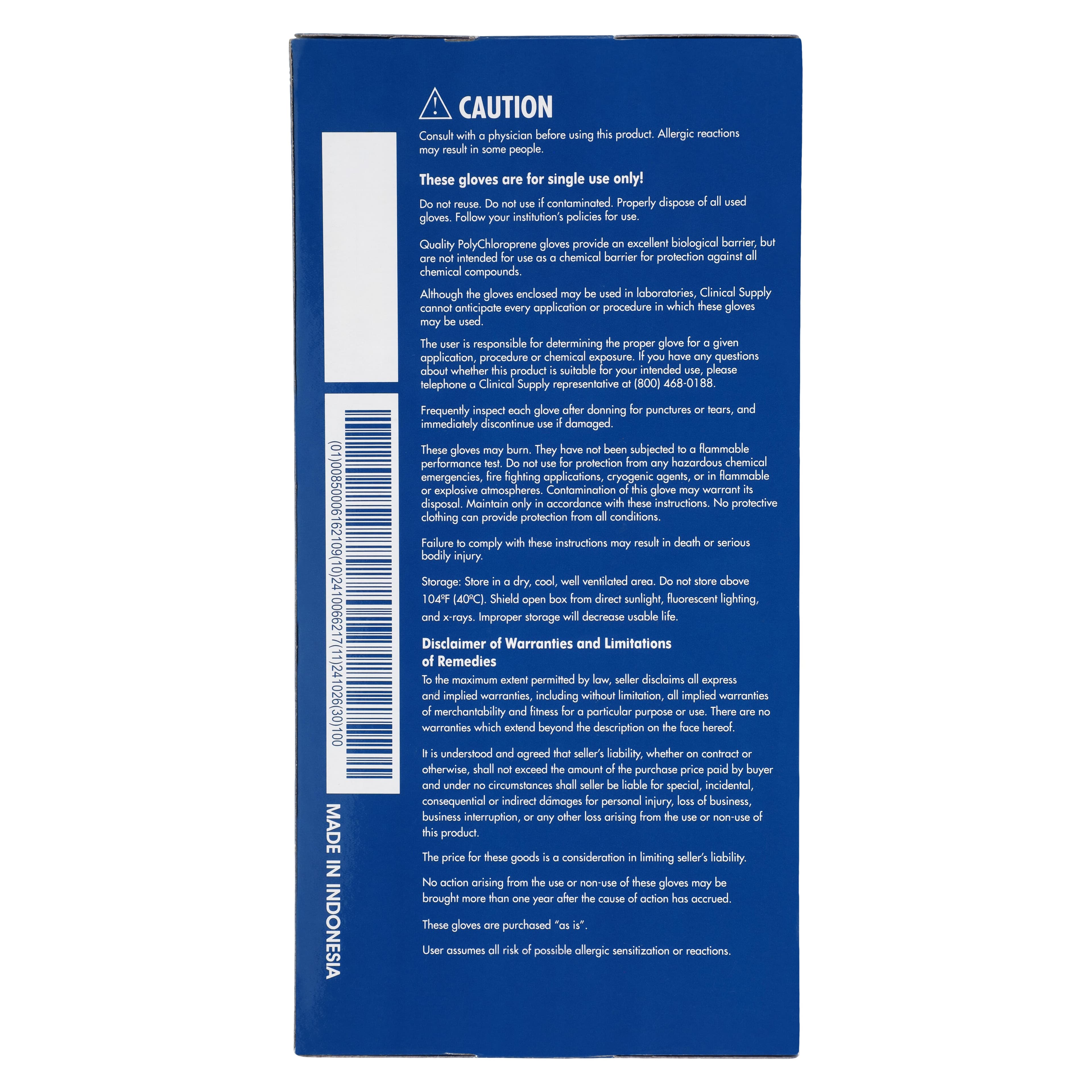 Posi-Prene White Chloroprene Exam Gloves, Small, Non-Sterile thumbnail 5