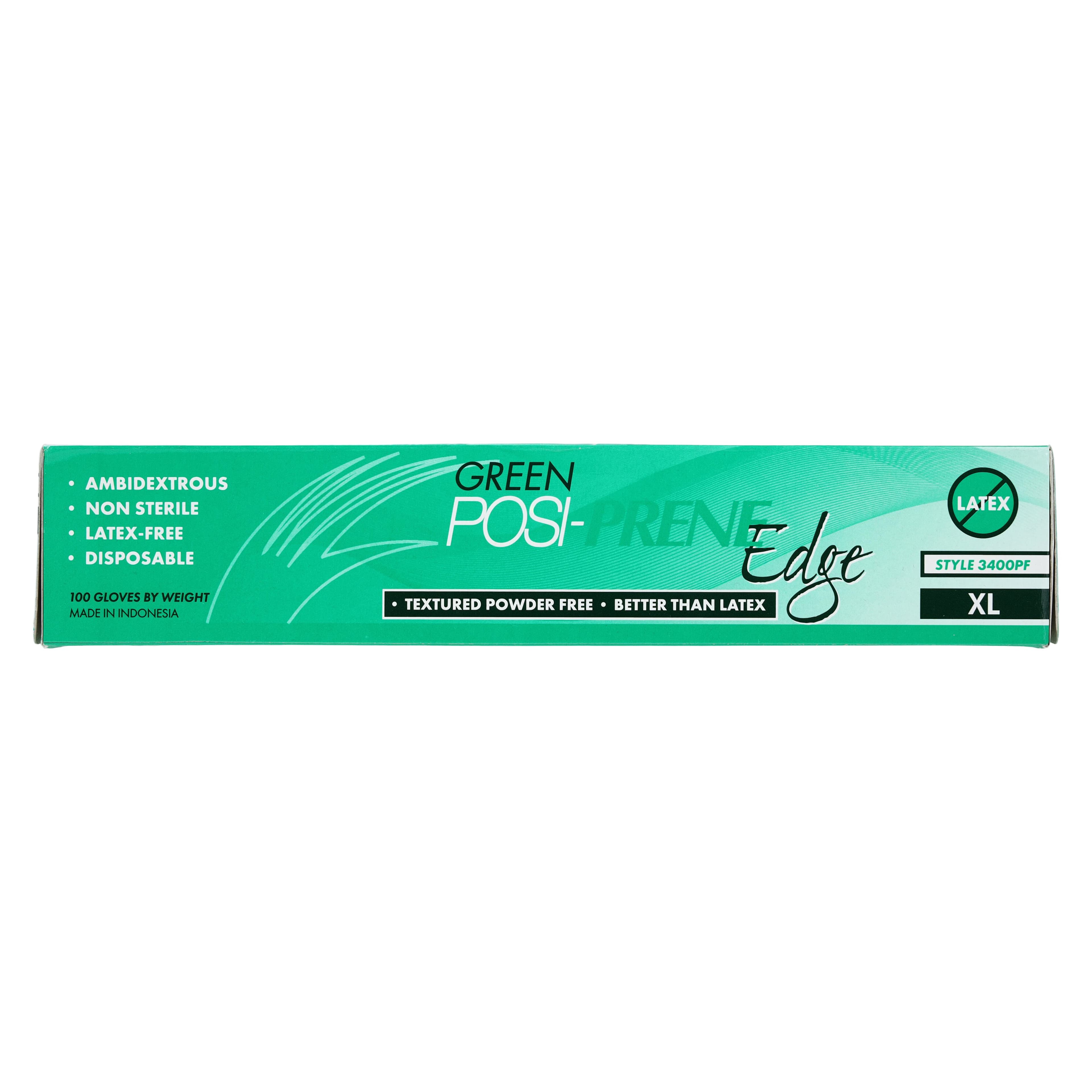 Posi-Prene Edge Chloroprene Exam Gloves, X-Large, Light Green, Non-Sterile thumbnail 2