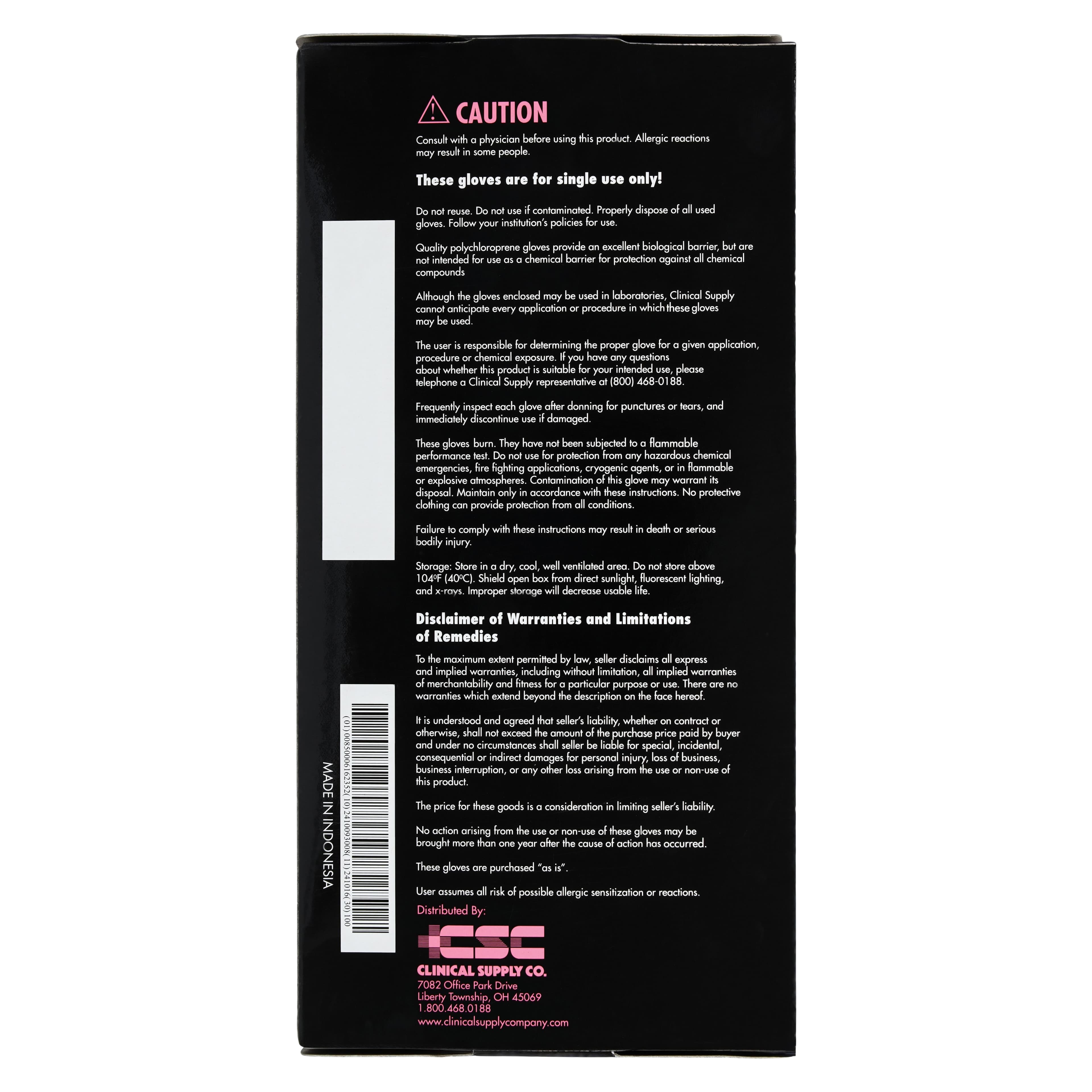 Posi-Prene Pink Edge Chloroprene Exam Gloves, X-Small, Non-Sterile thumbnail 2
