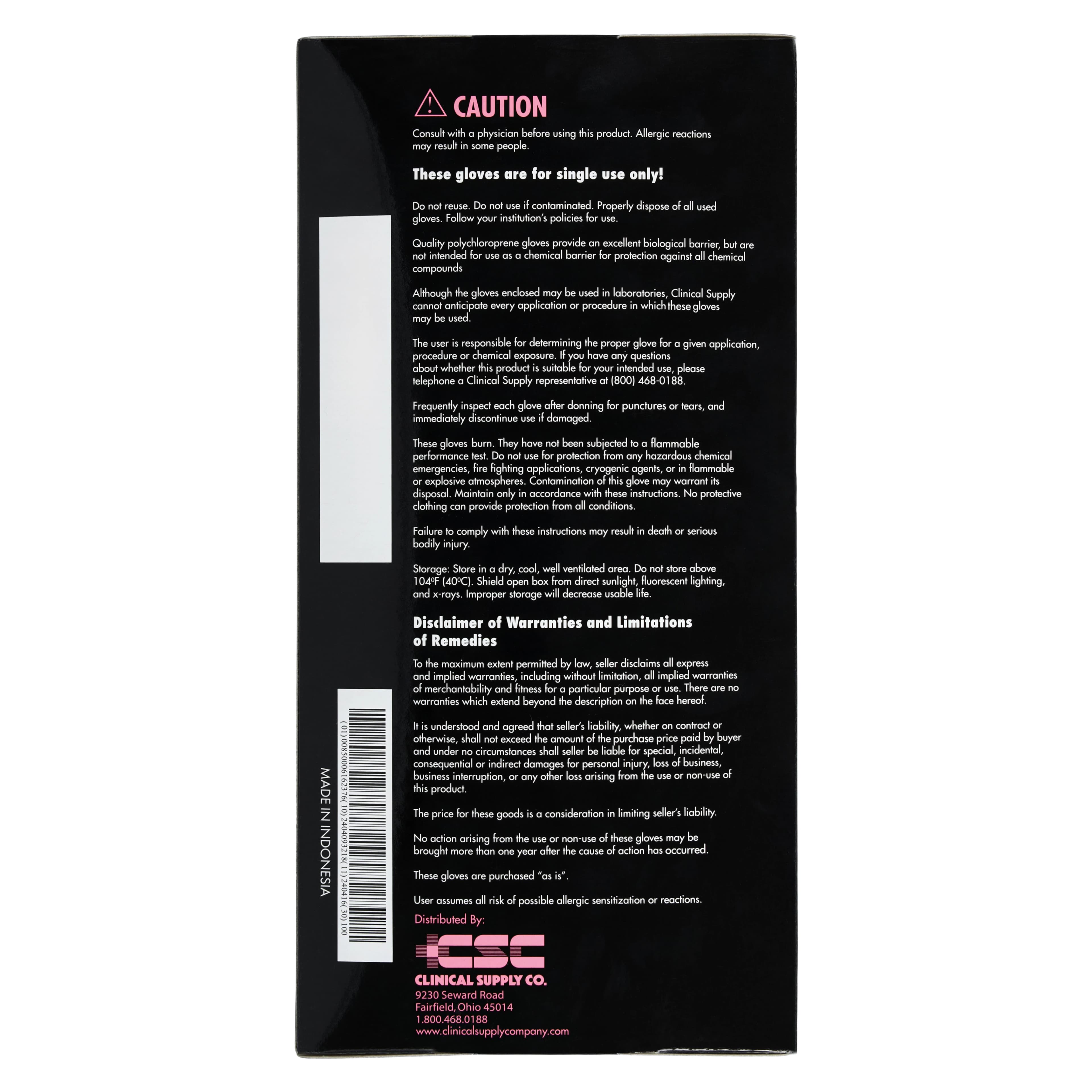 Posi-Prene Pink Edge Chloroprene Examination Gloves, Medium, Non-Sterile thumbnail 2