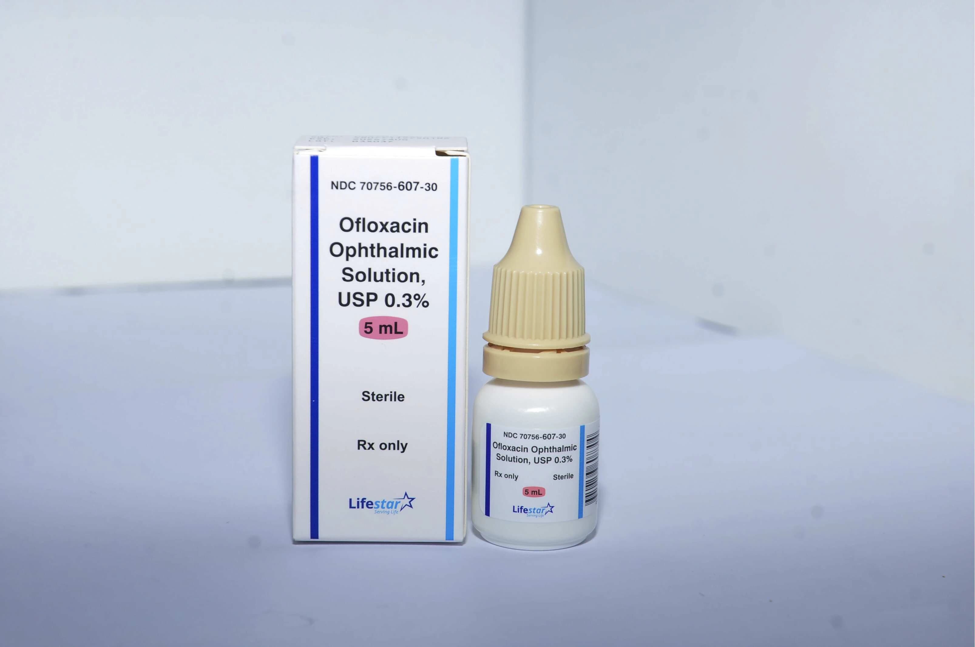 Ofloxacin Ophthalmic Solution 0.3%, 5mL Bottle - Ofloxacin Ophthalmic Solution - Image 1