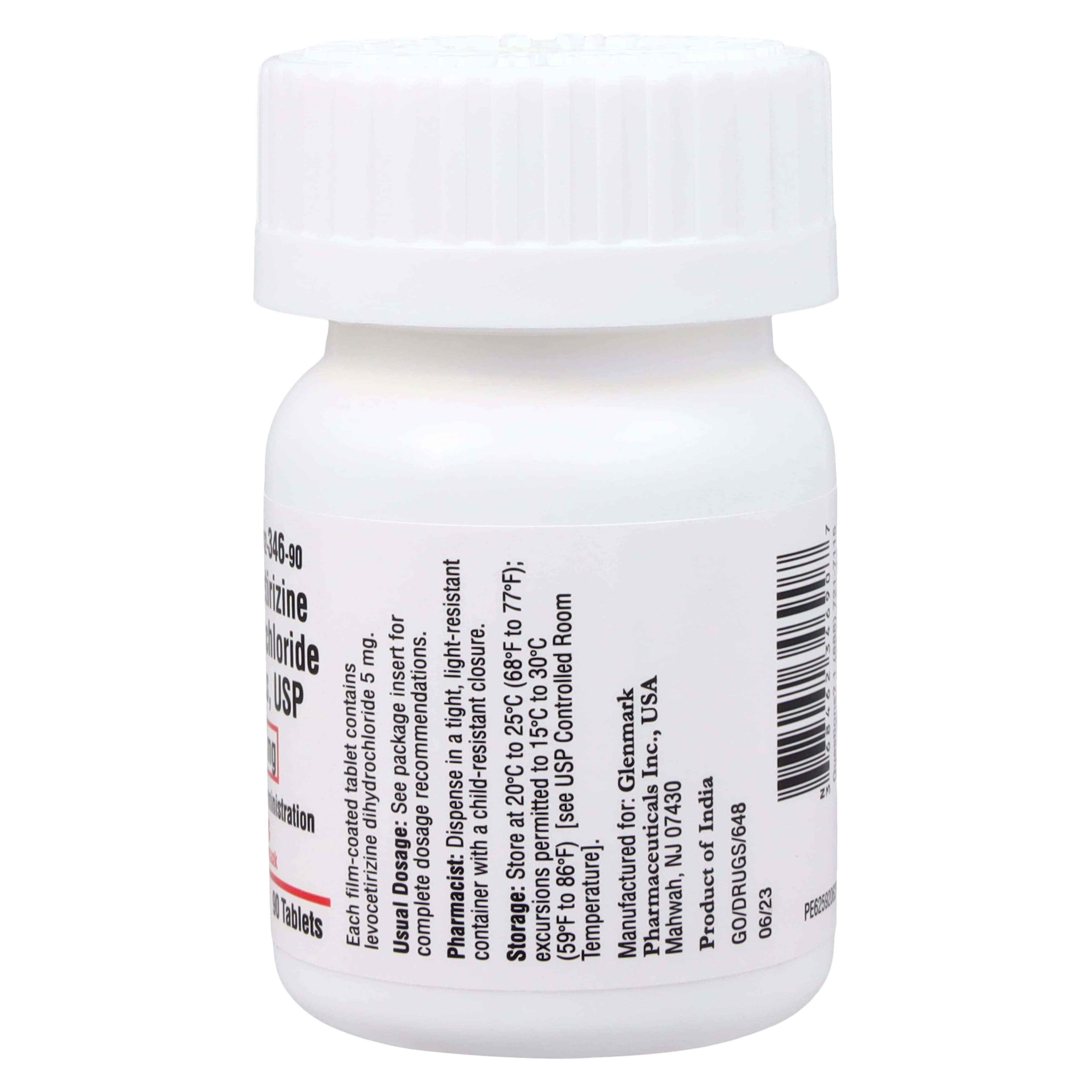 Levocetirizine Tablets 5mg, 90 Count Bottle thumbnail 2