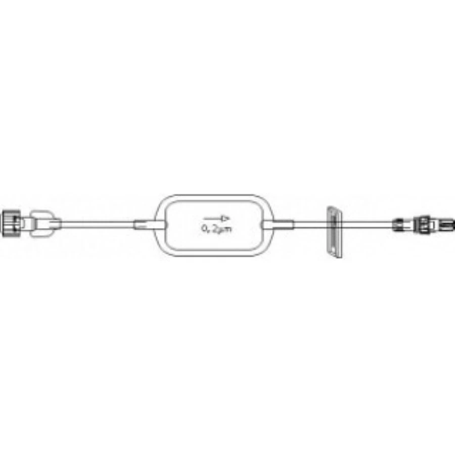 ICU Medical Small Bore Extension Set with 0.2 Micron Filter, 8" Length, 50/Case - Ext Set Smallbore w/0.2 MicFil - Image 1