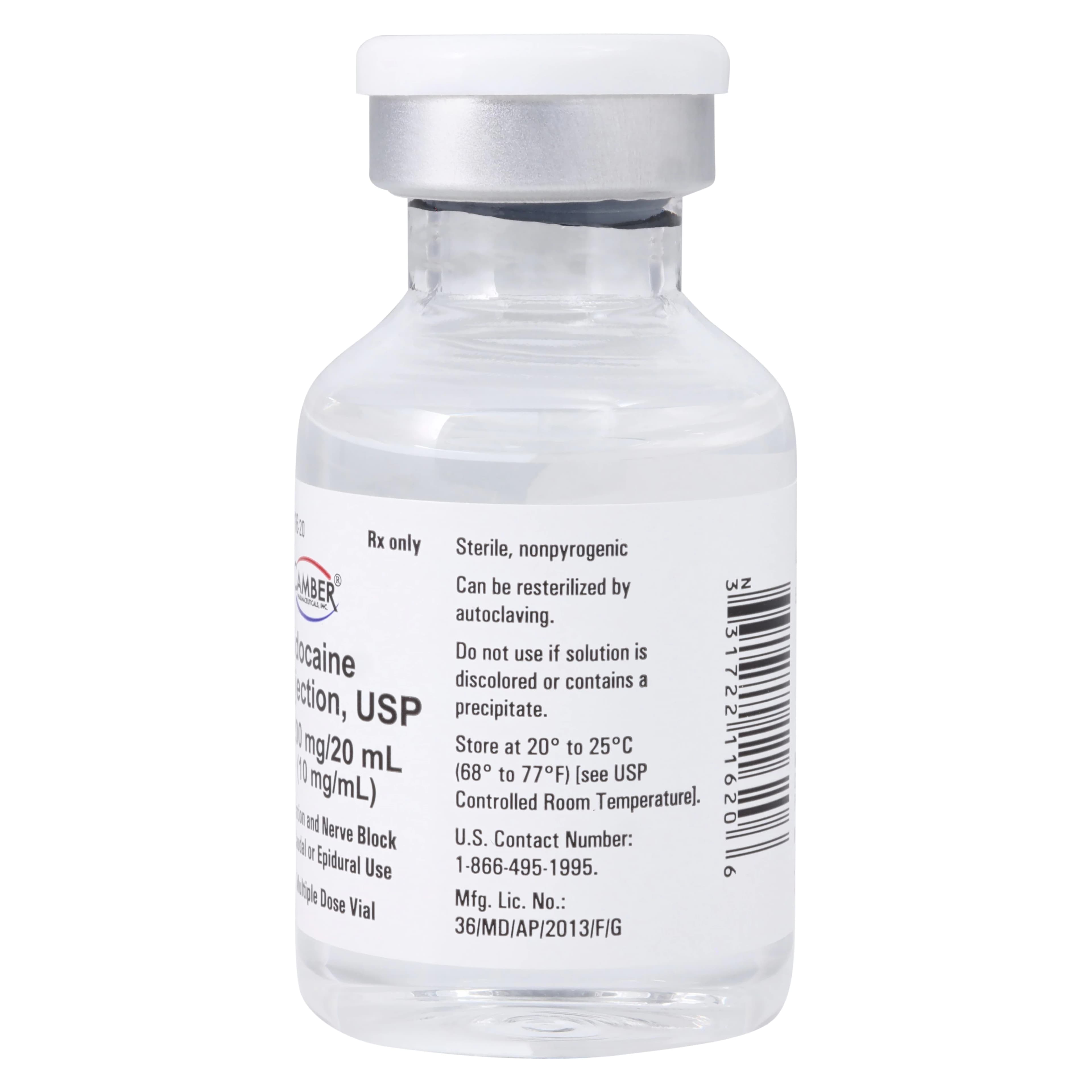 Lidocaine HCl Injection 1% MDV 20mL, 10/Package thumbnail 3