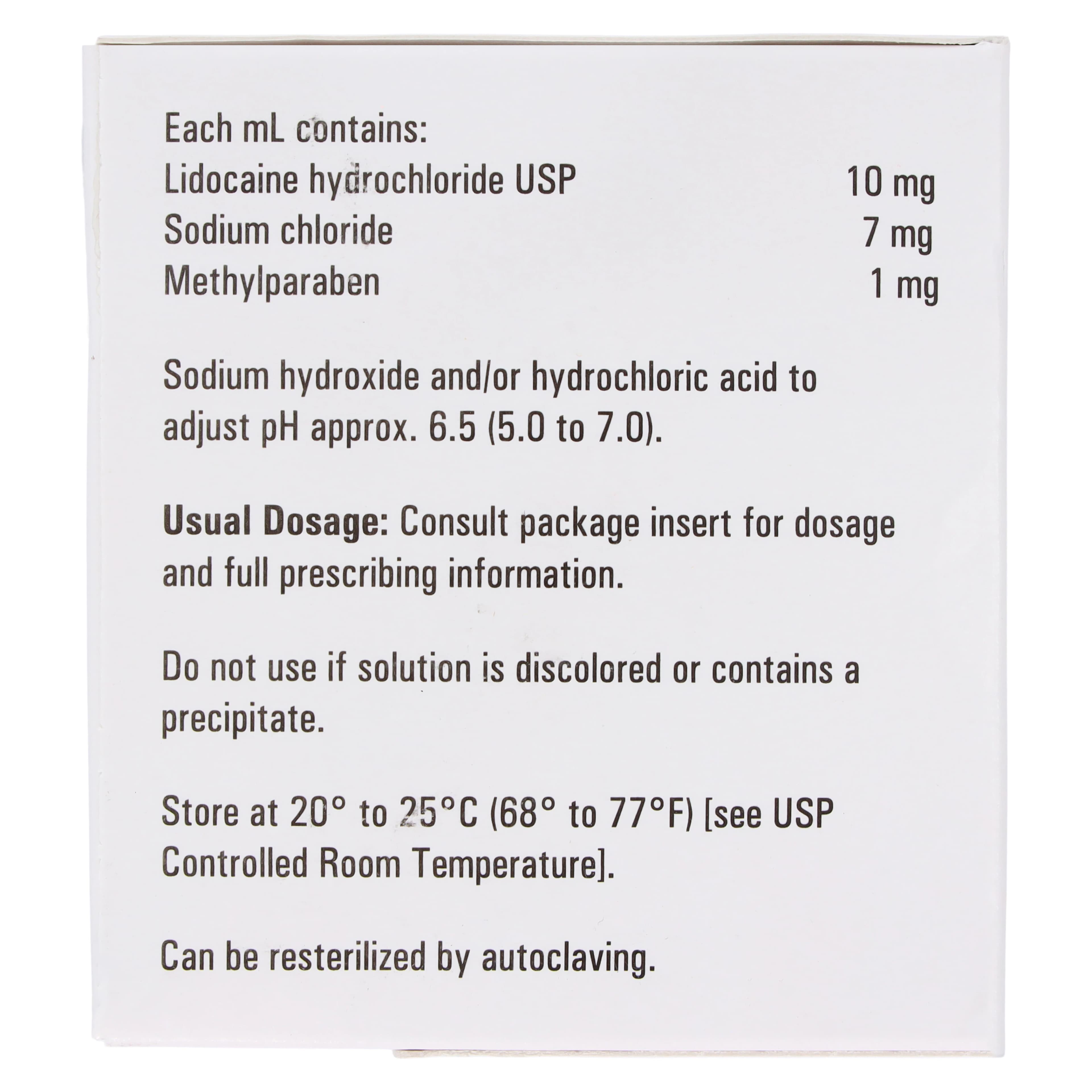 Lidocaine HCl Injection 1% MDV 20mL, 10/Package thumbnail 5