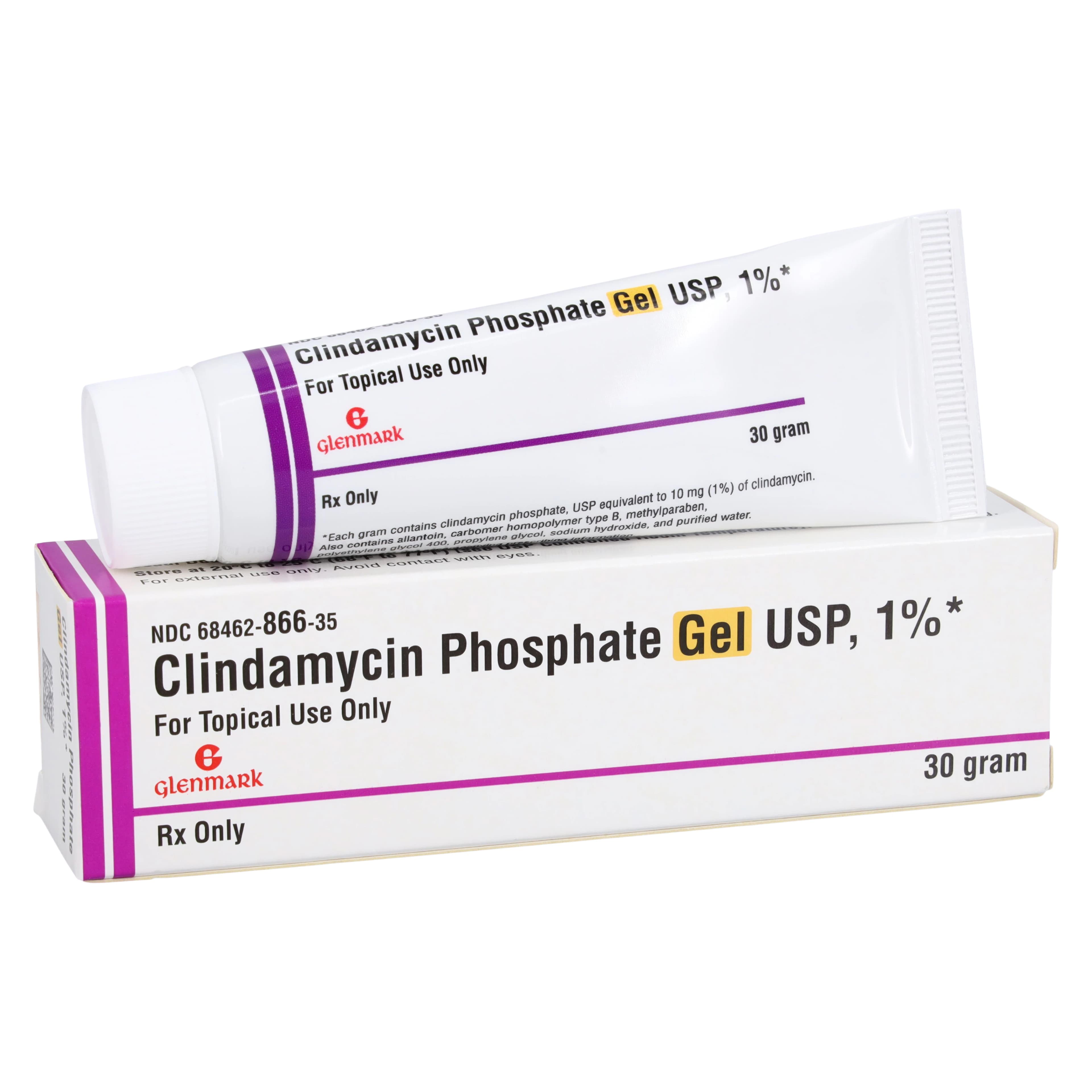 Clindamycin Phosphate Topical Gel 1%, 30g Tube - Clindamycin Topical Gel - Image 1