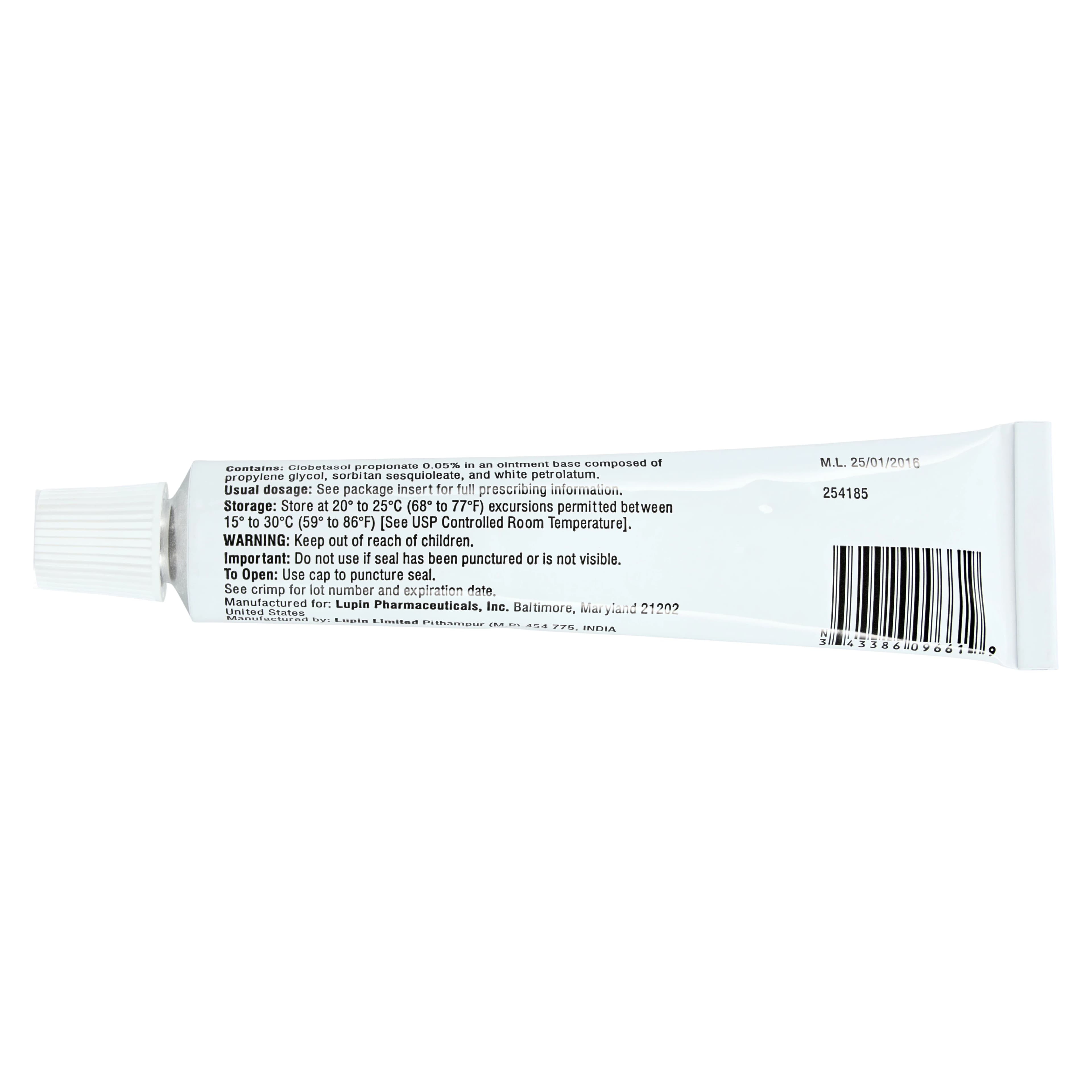 Clobetasol Propionate Ointment 0.05%, 30 g Tube (Lupin Pharmaceuticals) thumbnail 3
