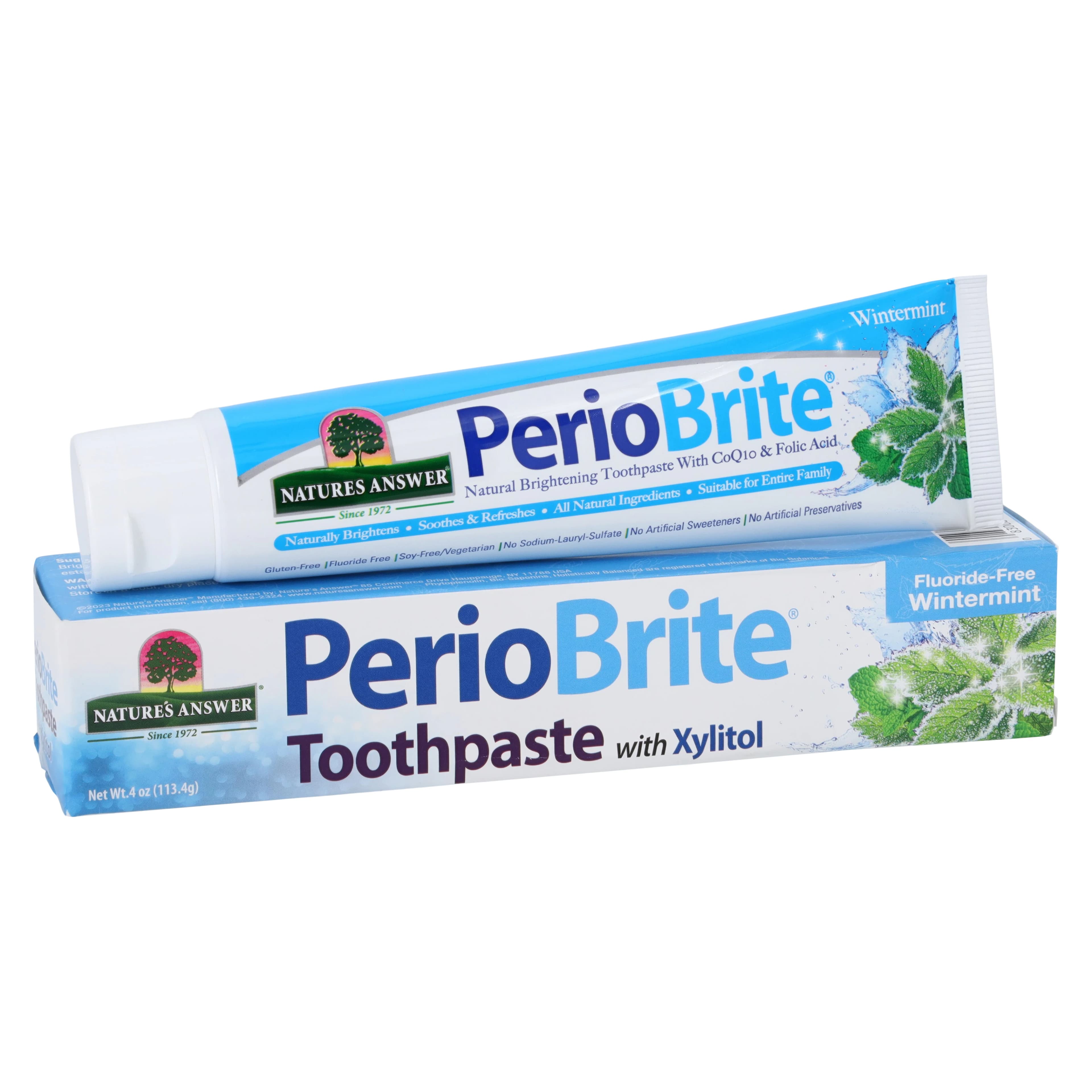 PerioBrite Wintermint Toothpaste, Fluoride Free, Xylitol, 4 oz thumbnail 2