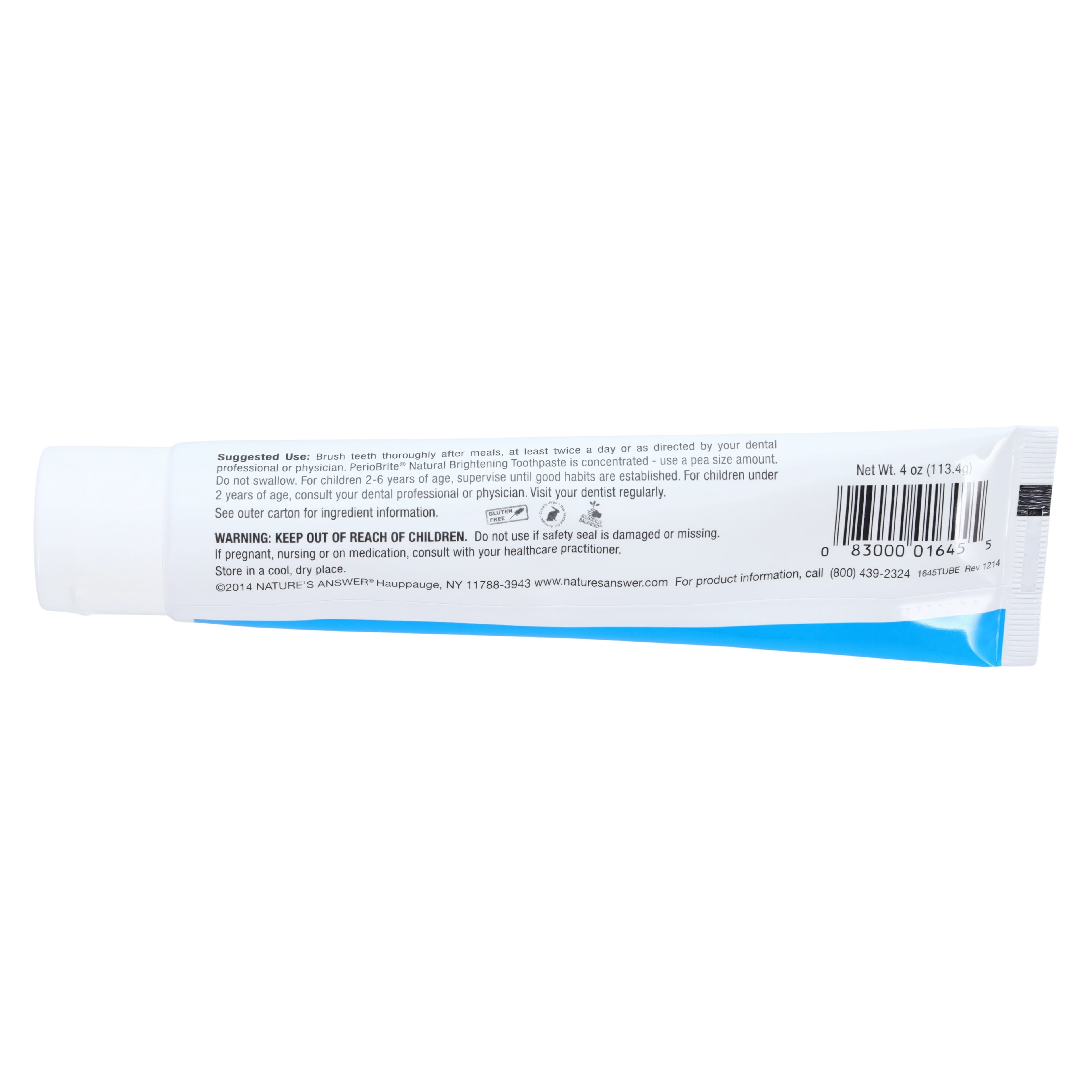 PerioBrite Wintermint Toothpaste, Fluoride Free, Xylitol, 4 oz thumbnail 3