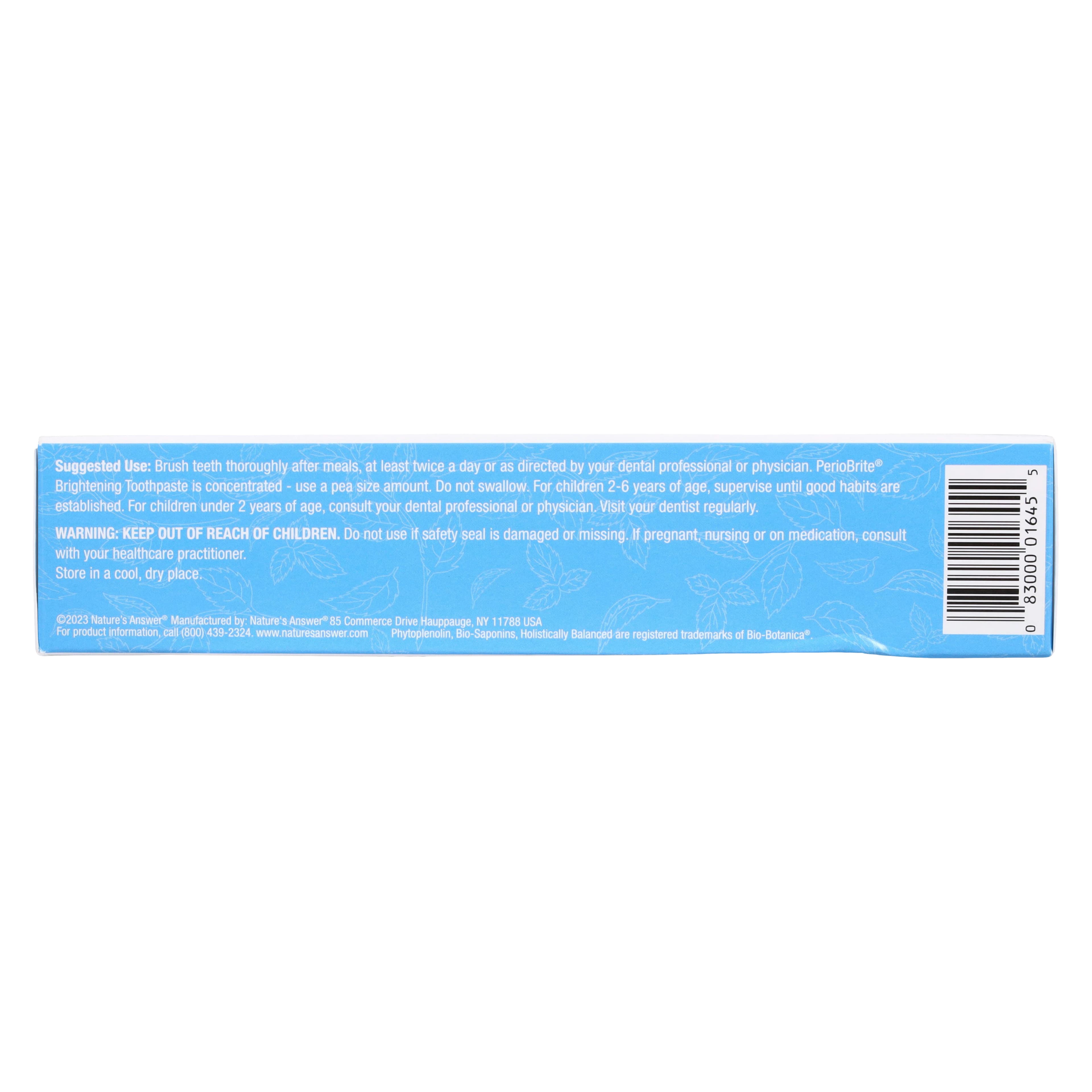 PerioBrite Wintermint Toothpaste, Fluoride Free, Xylitol, 4 oz thumbnail 6