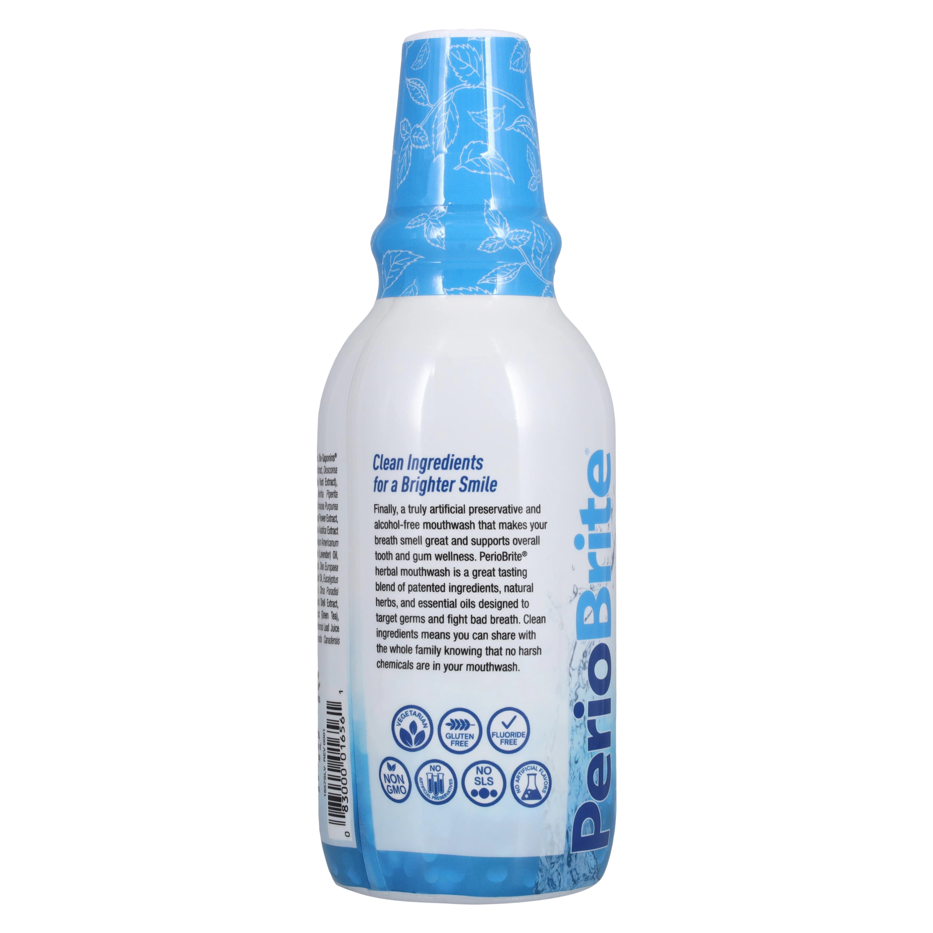PerioBrite Wintermint Mouthwash, 16 oz, Fluoride Free, Alcohol Free thumbnail 3