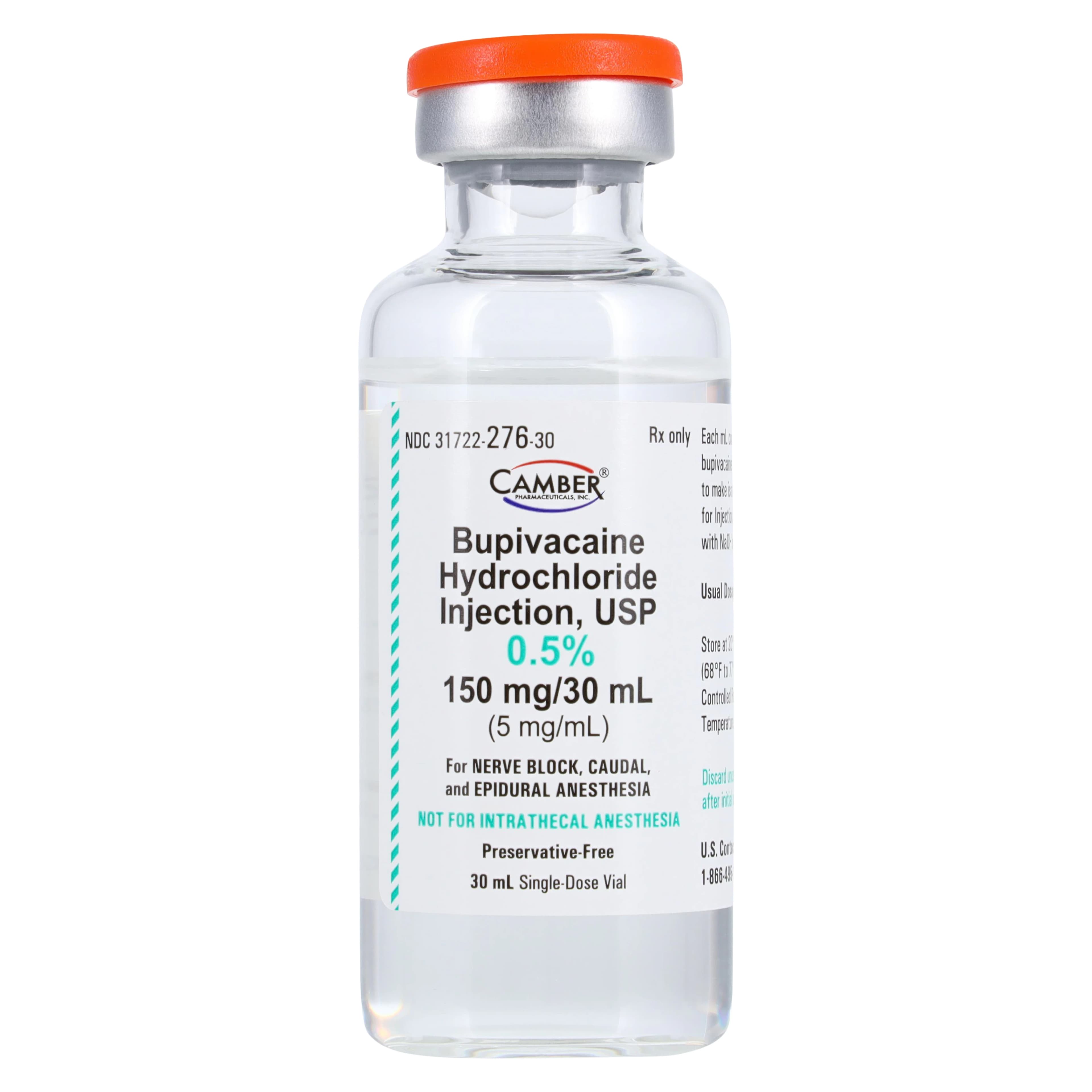 Bupivacaine HCl Injection 0.5% SDV 30mL, 25/Package thumbnail 2
