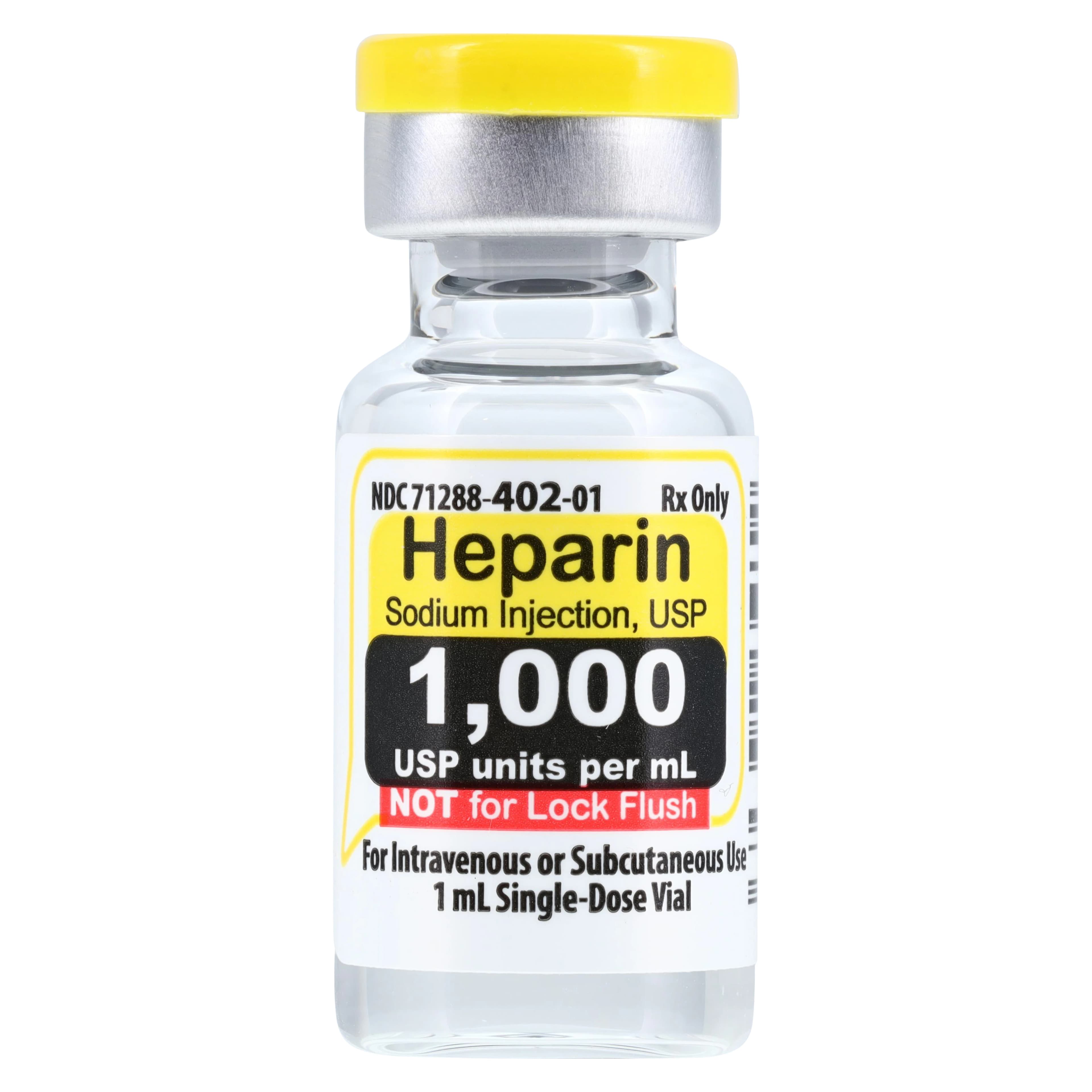 Heparin Sodium Injection (Pork), 1,000 U/mL, SDV 1mL, 25/Package thumbnail 2