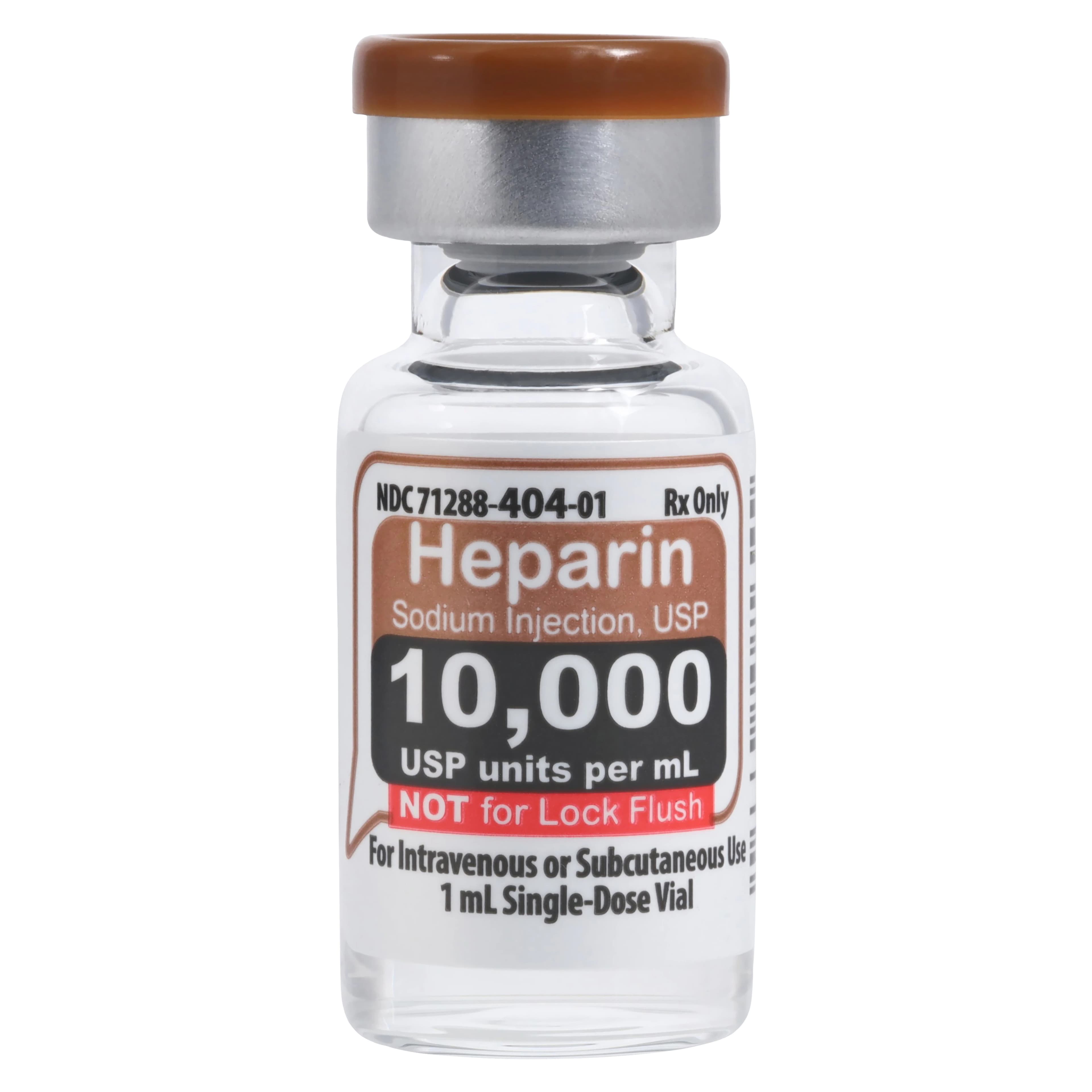 Heparin Sodium Injection (Pork), 10,000 U/mL, Single Dose Vial, 1 mL, 25/Package thumbnail 2