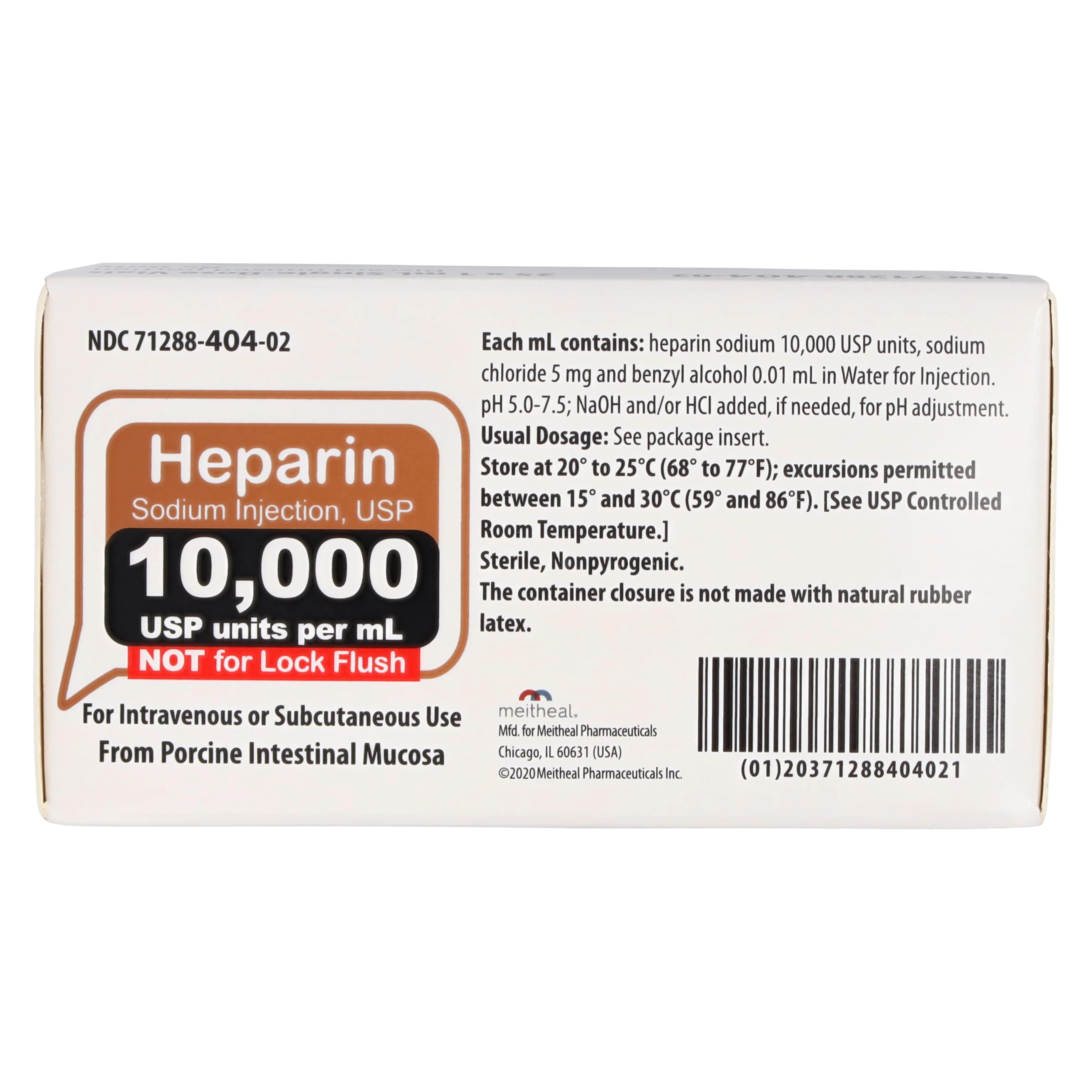 Heparin Sodium Injection (Pork), 10,000 U/mL, Single Dose Vial, 1 mL, 25/Package thumbnail 4