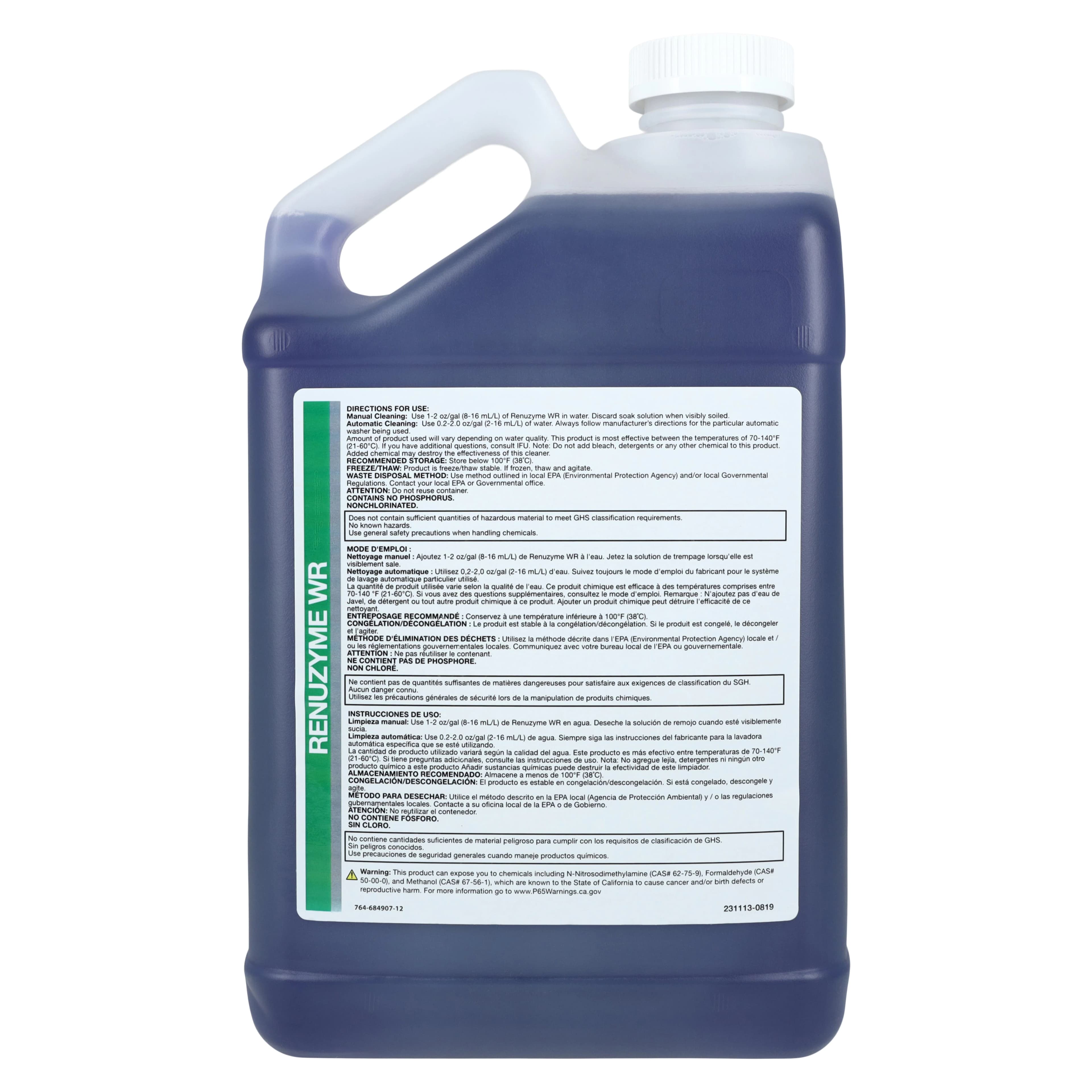 Renuzyme WR Enzyme Detergent, 5 Liter Bottle, 3/Case thumbnail 2