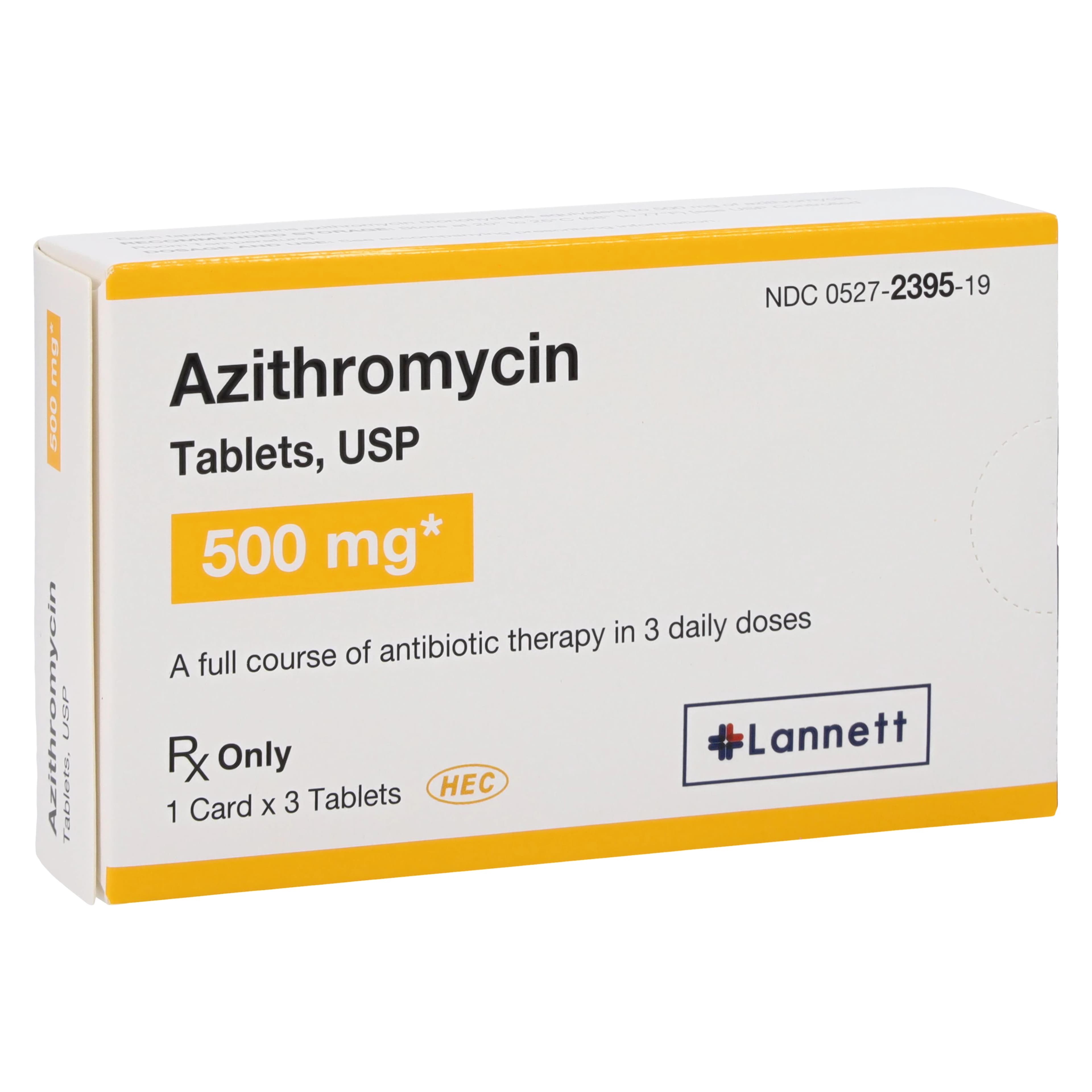 Azithromycin Tablets UD, 500mg, Blister Pack, Lannett - Azithromycin Tablets UD - Image 1