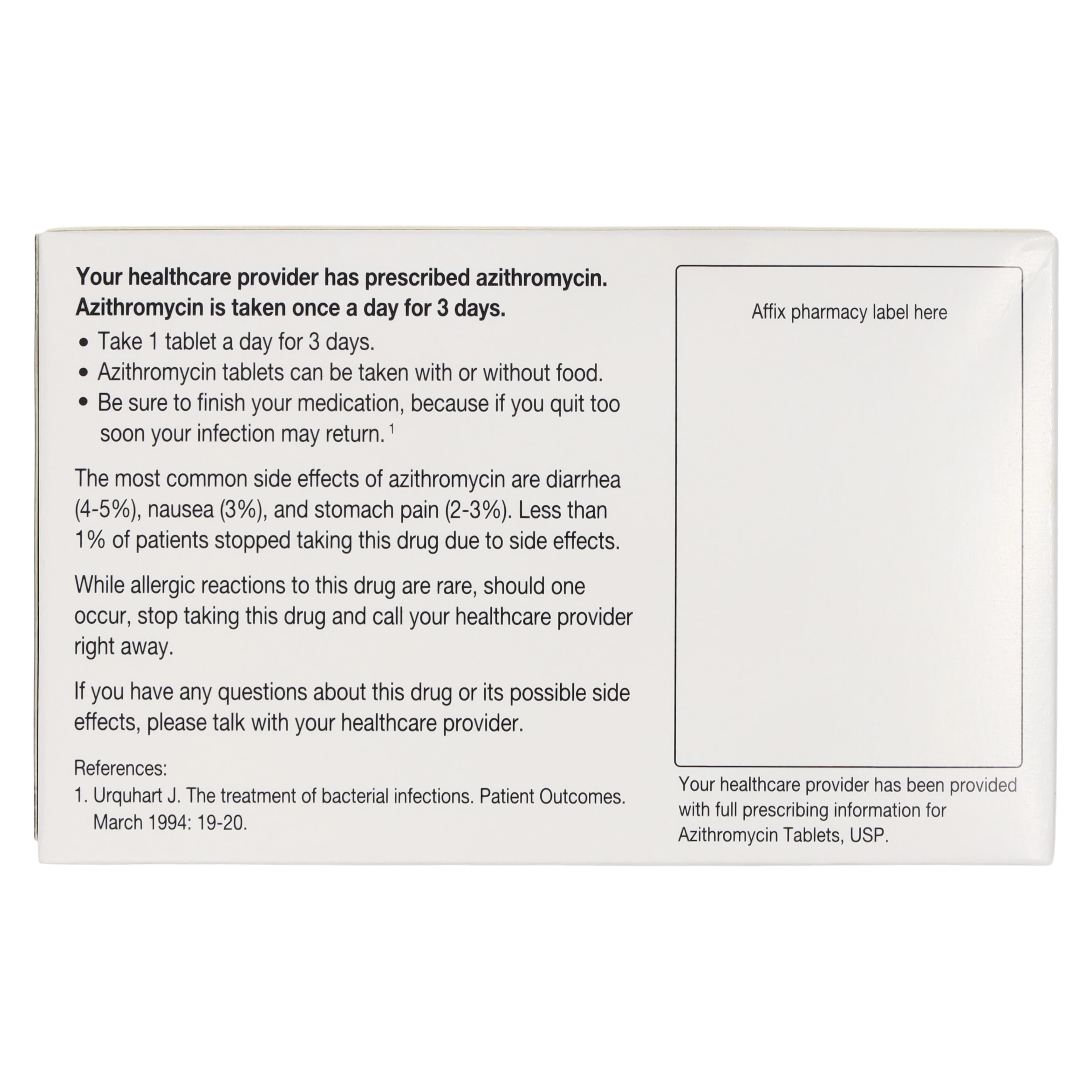 Azithromycin Tablets UD, 500mg, Blister Pack, Lannett thumbnail 2