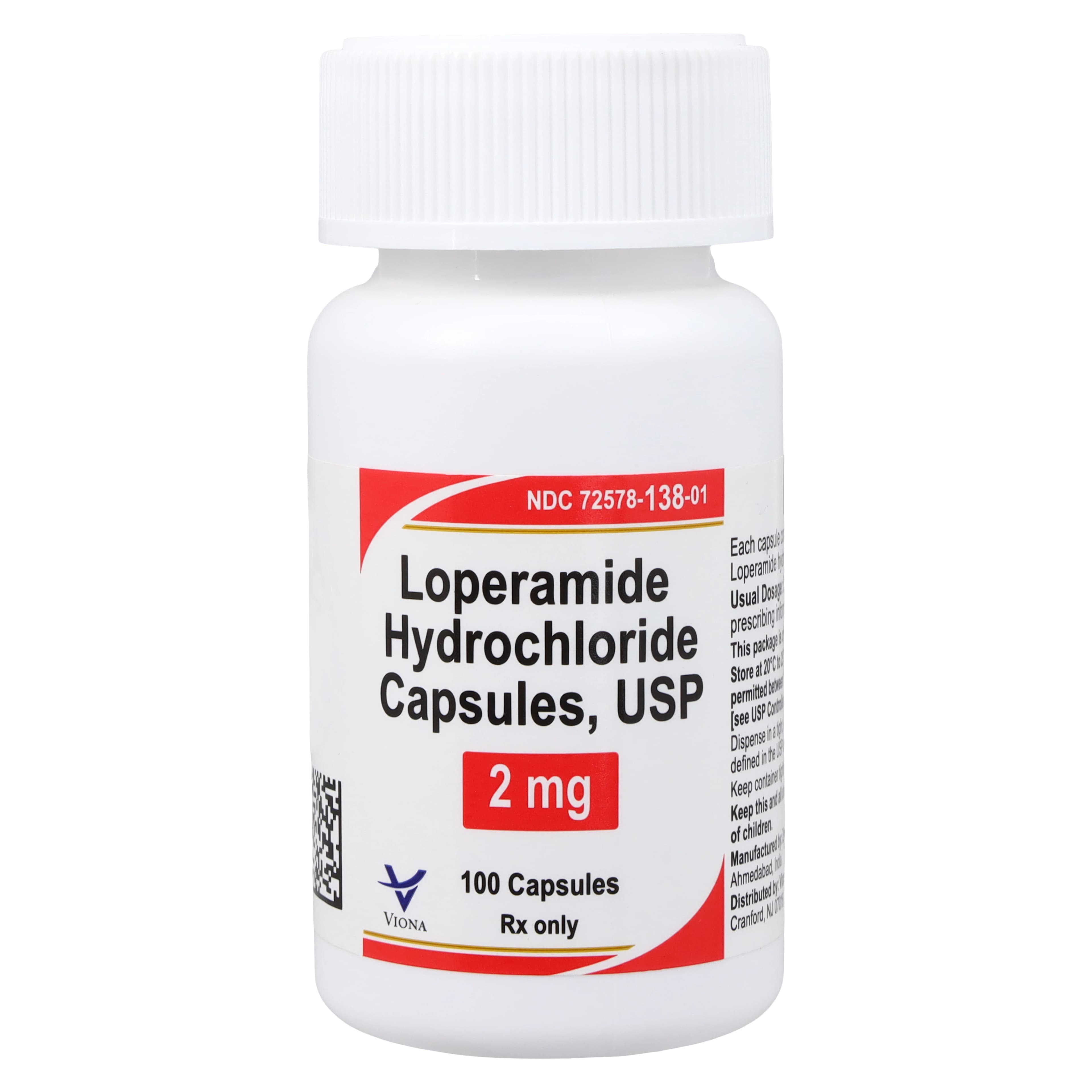 Loperamide HCl Capsules, 2mg, 100/Bottle - Loperamide HCl Capsules - Image 1