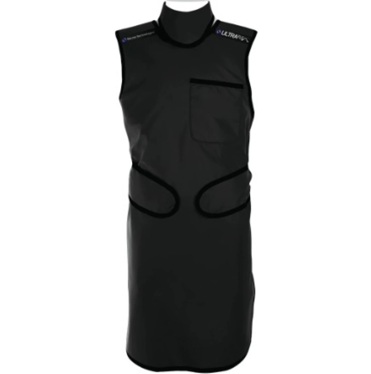 Barrier Technologies Ready to Go UltraFlex X-Ray Apron, Frontal Lead-Free, Black, Lightweight, 40x25", 0.5mm Front Protection with Collar, Large - Apron Frontal Lead-Free - Image 1